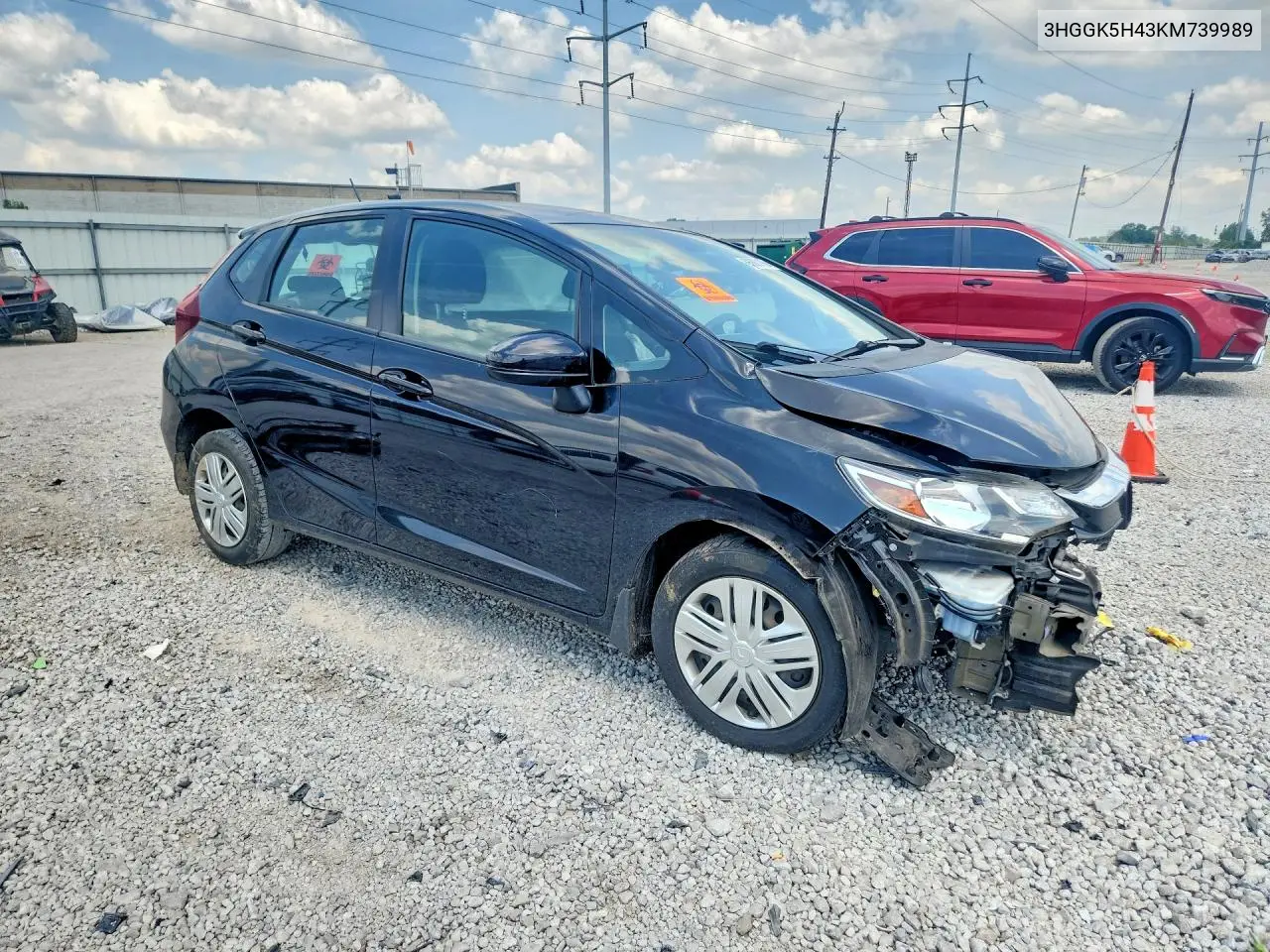 2019 Honda Fit Lx VIN: 3HGGK5H43KM739989 Lot: 60900186