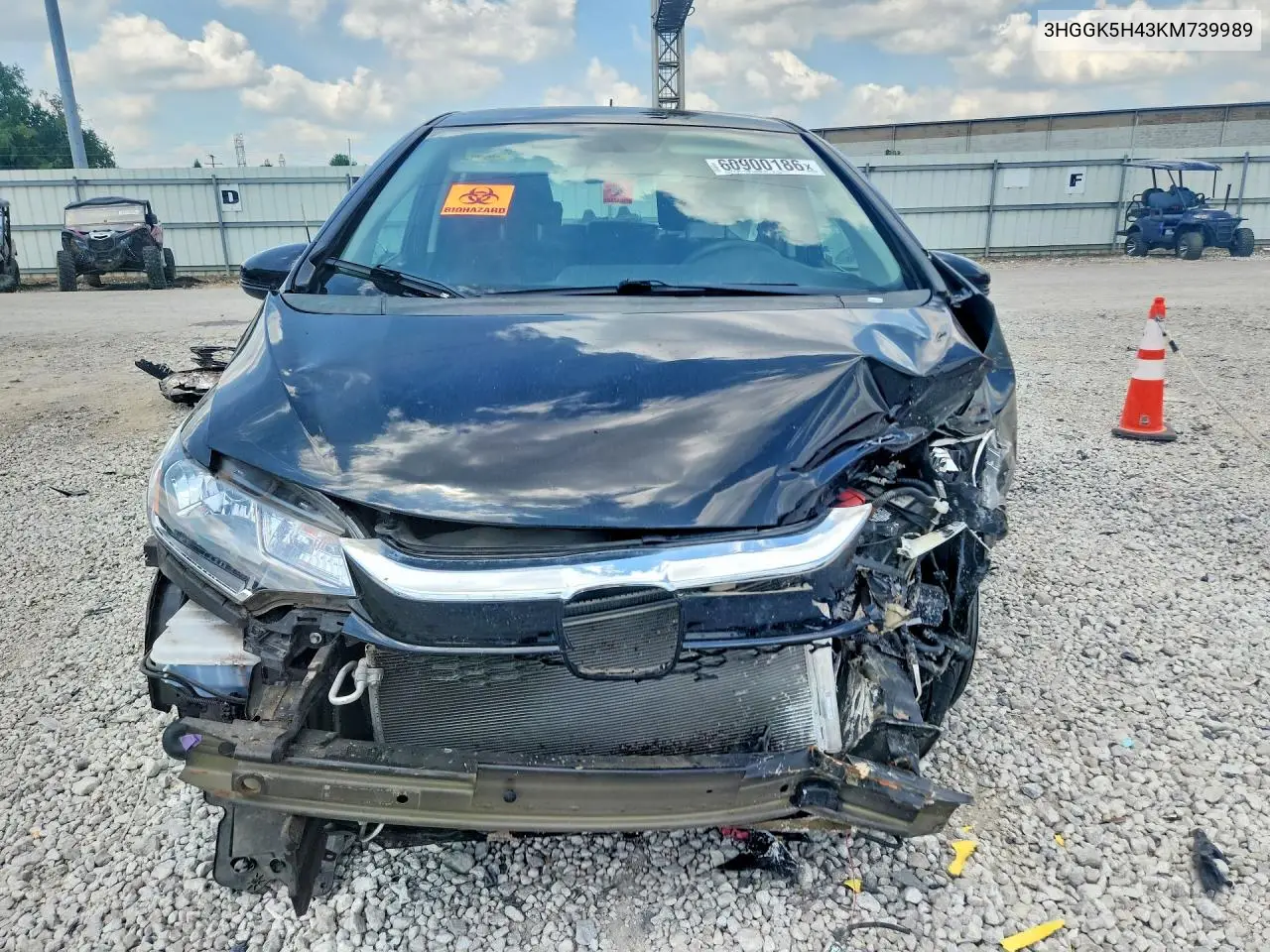 2019 Honda Fit Lx VIN: 3HGGK5H43KM739989 Lot: 60900186
