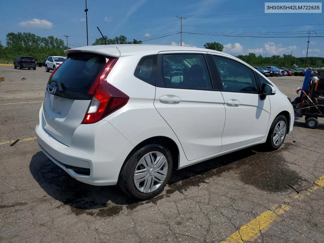 2020 Honda Fit Lx VIN: 3HGGK5H42LM722635 Lot: 59917906