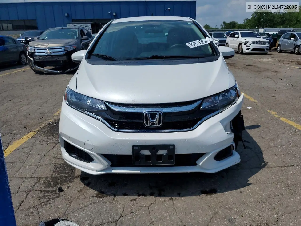 2020 Honda Fit Lx VIN: 3HGGK5H42LM722635 Lot: 59917906
