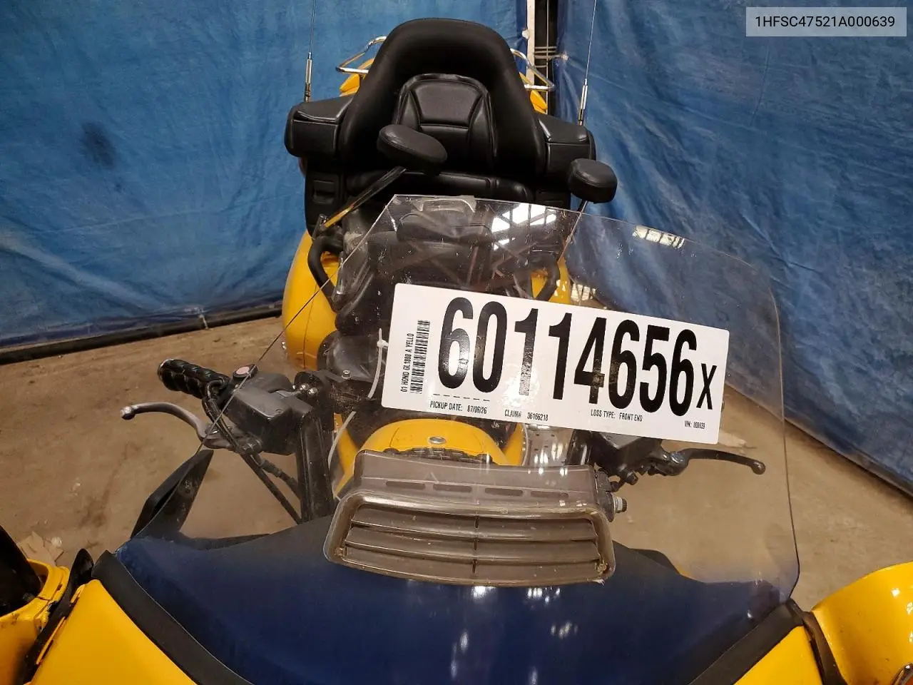2001 Honda Gl1800 A VIN: 1HFSC47521A000639 Lot: 60114656