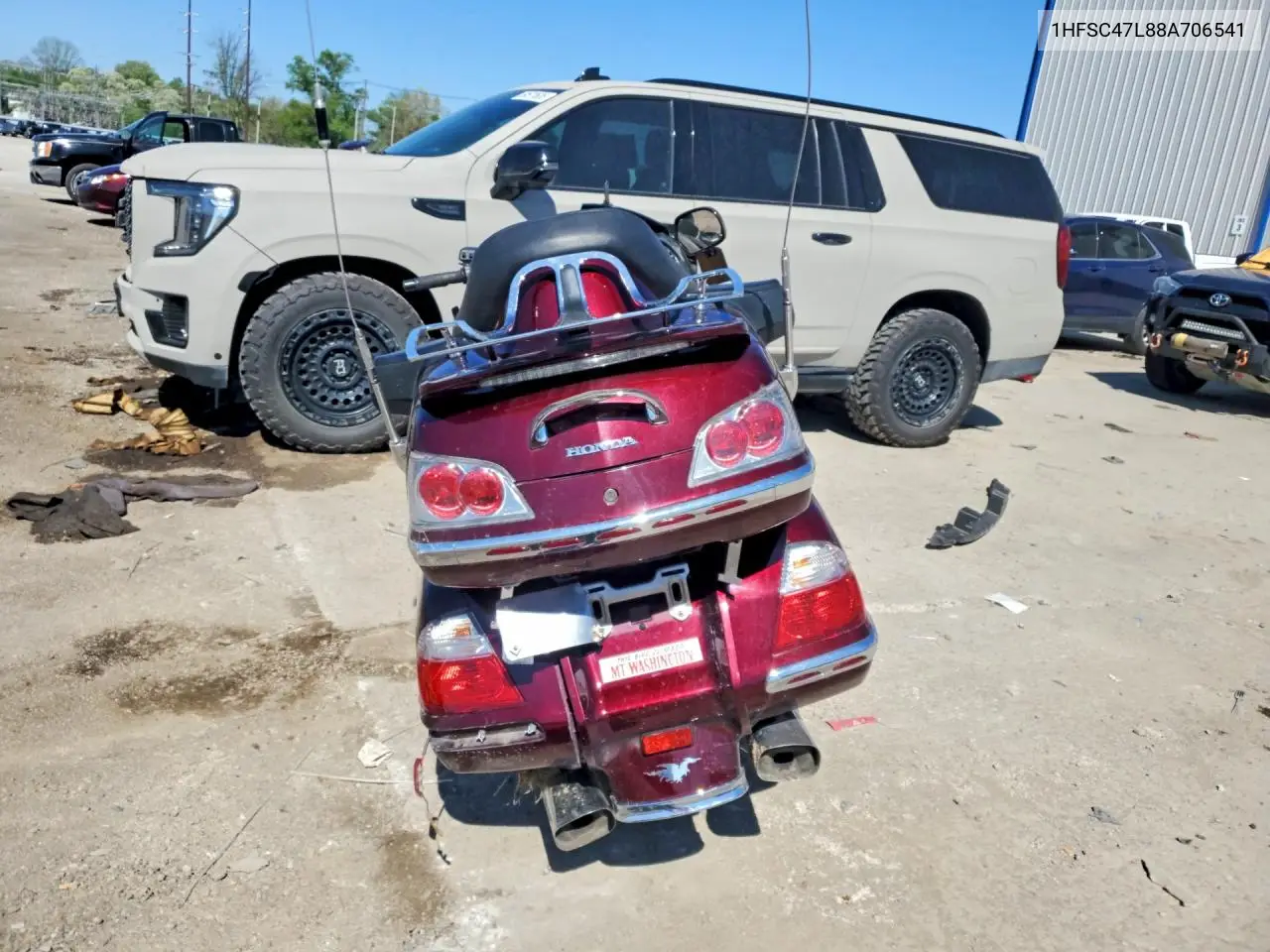 2008 Honda Gl1800 VIN: 1HFSC47L88A706541 Lot: 50328126