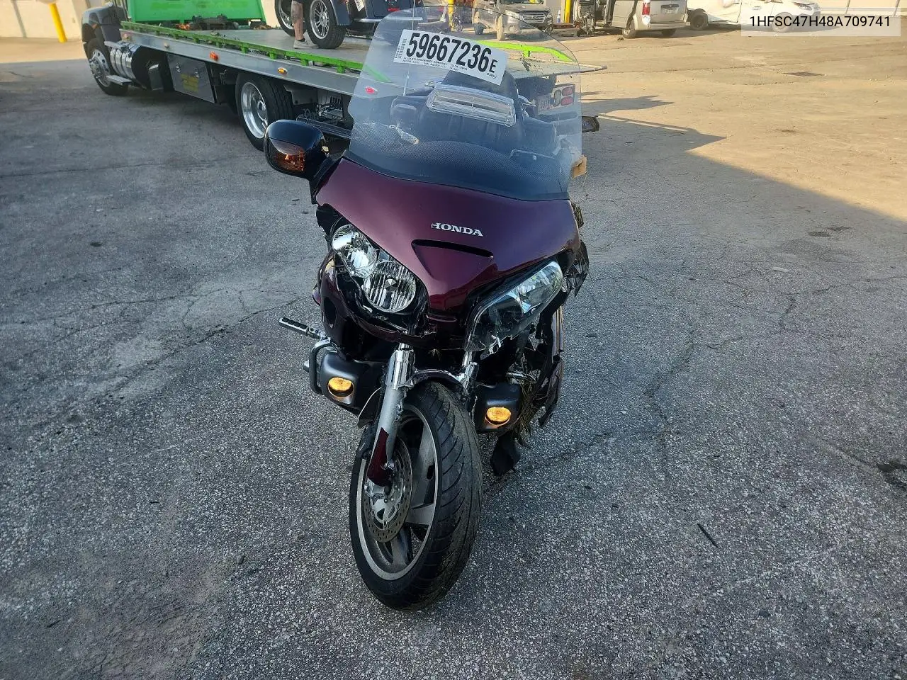 2008 Honda Gl1800 VIN: 1HFSC47H48A709741 Lot: 59667236