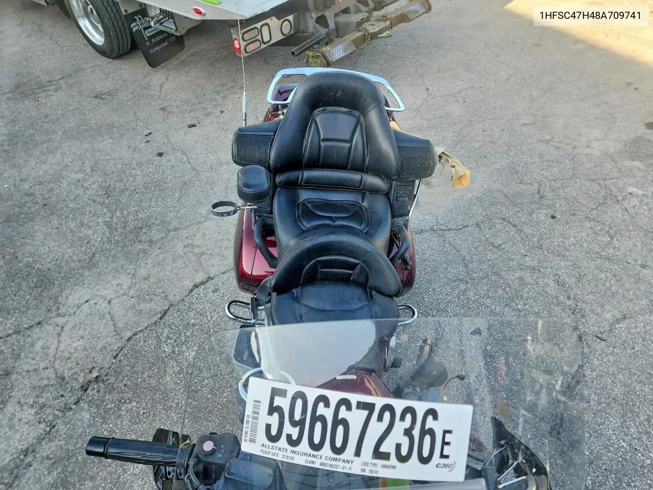 2008 Honda Gl1800 VIN: 1HFSC47H48A709741 Lot: 59667236