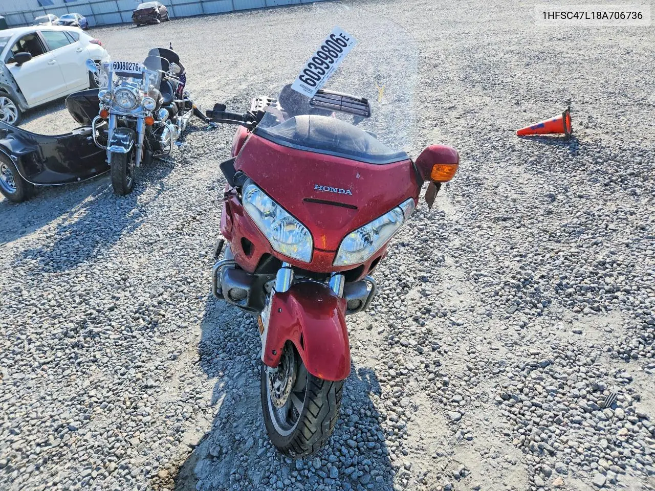 2008 Honda Gl1800 VIN: 1HFSC47L18A706736 Lot: 60399806