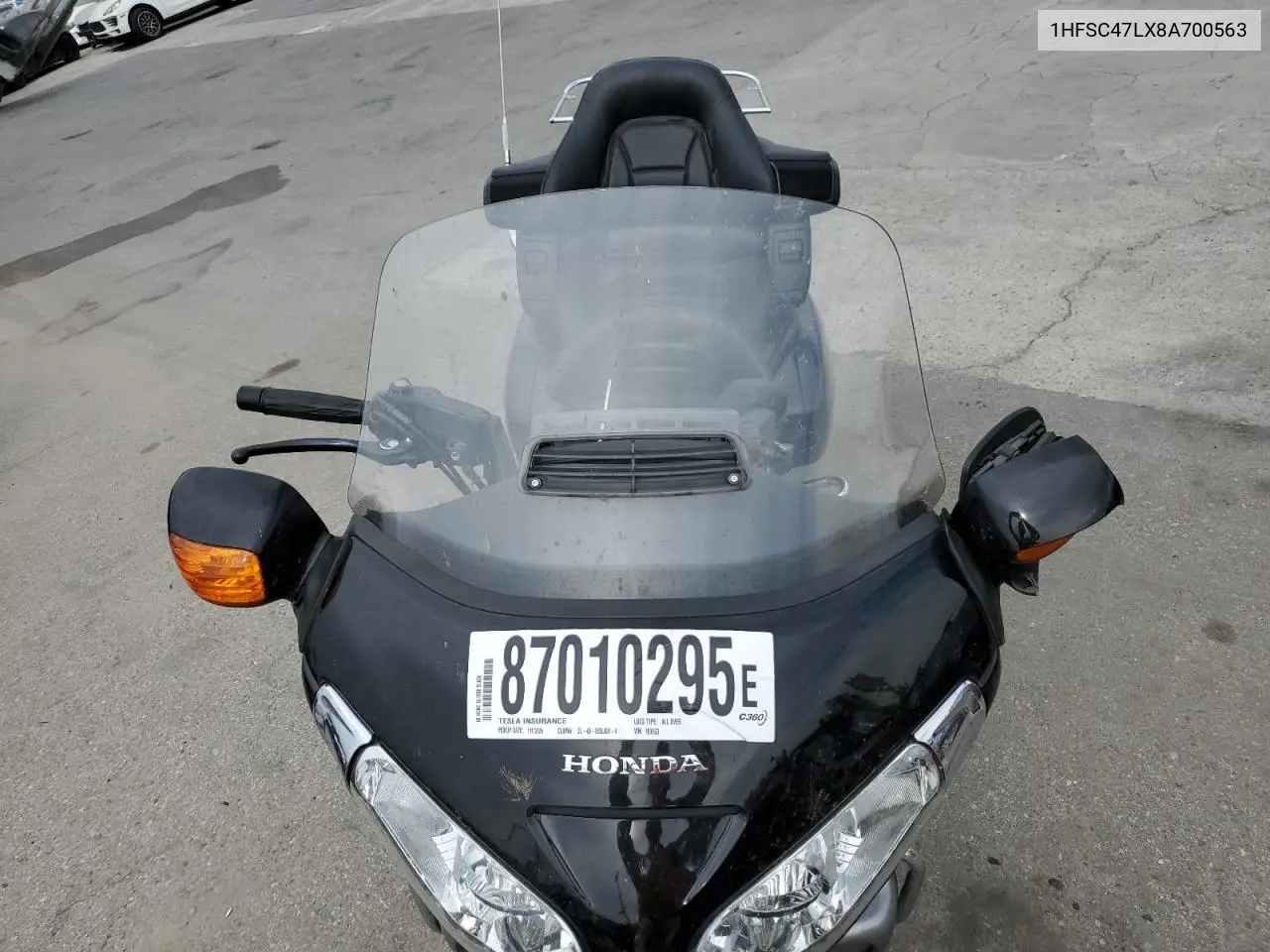 2008 Honda Gl1800 VIN: 1HFSC47LX8A700563 Lot: 87010295