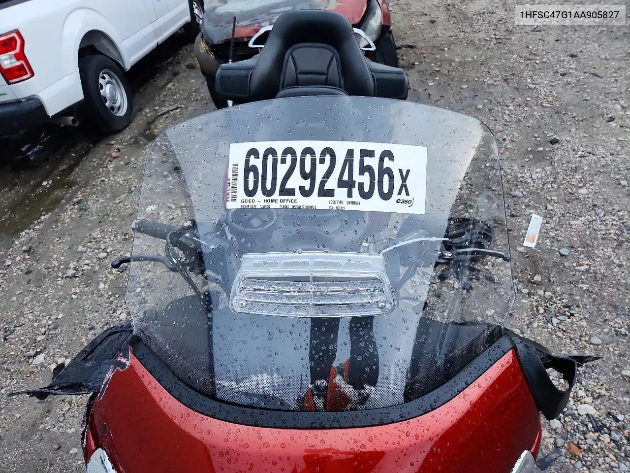 2010 Honda Gl1800 VIN: 1HFSC47G1AA905827 Lot: 60292456