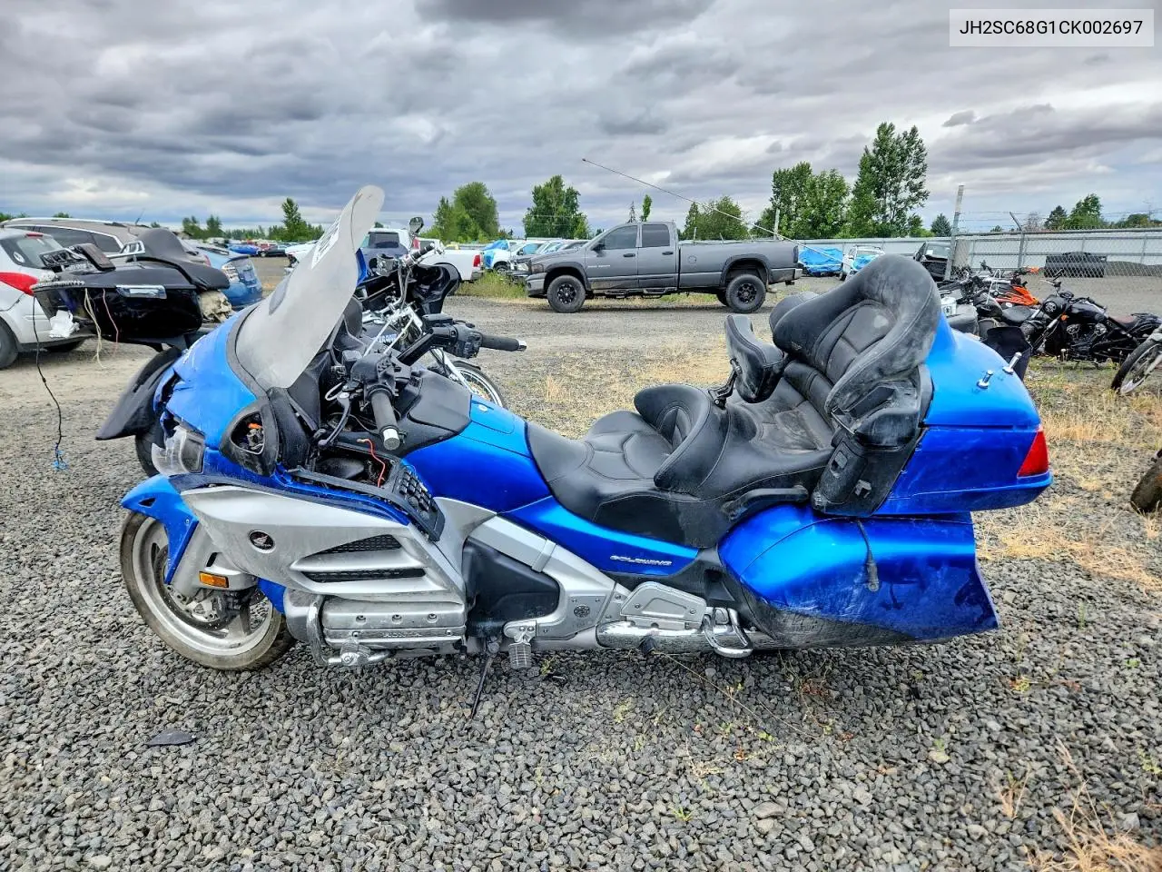 2012 Honda Gl1800 VIN: JH2SC68G1CK002697 Lot: 59136386