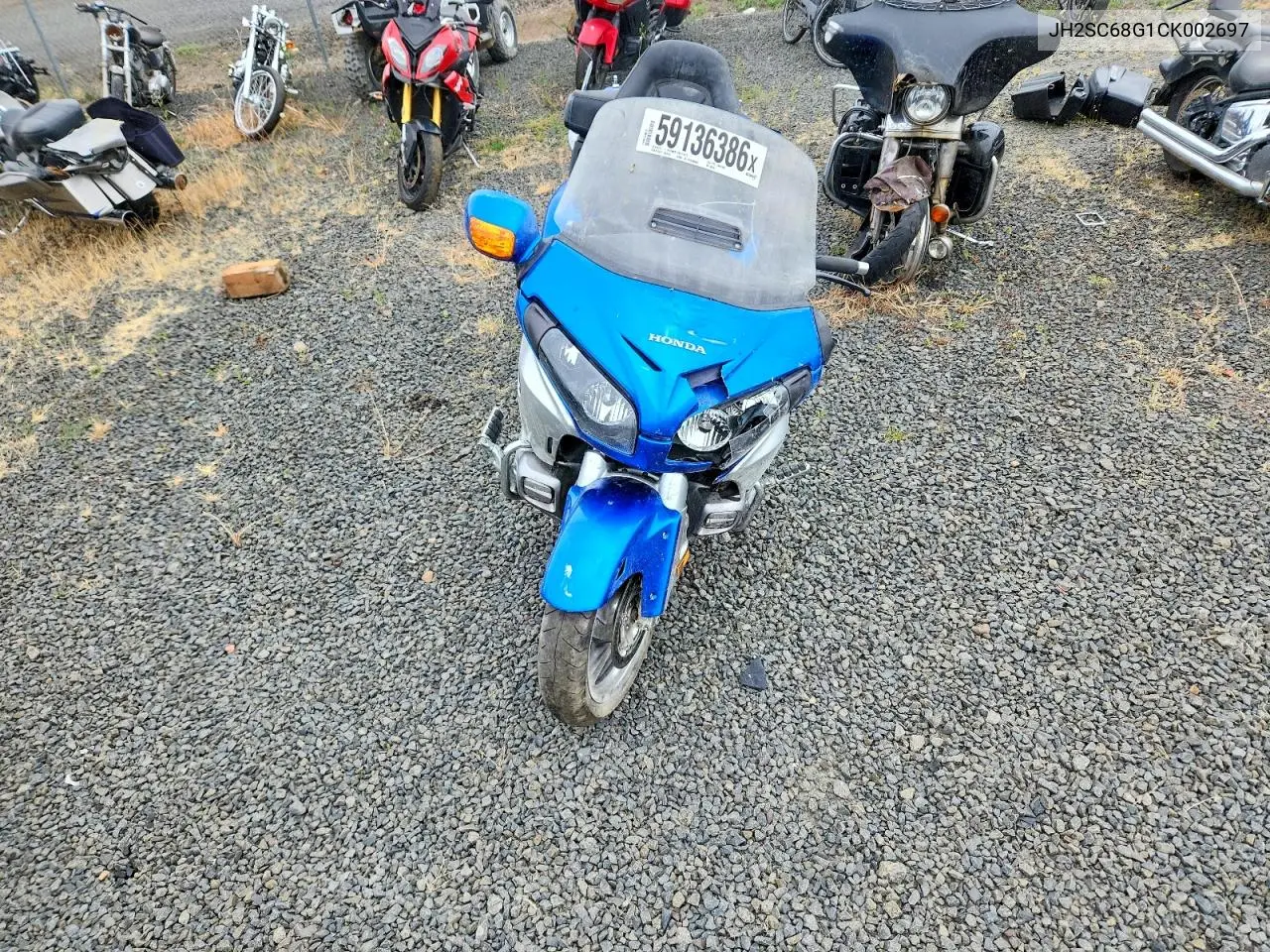 2012 Honda Gl1800 VIN: JH2SC68G1CK002697 Lot: 59136386
