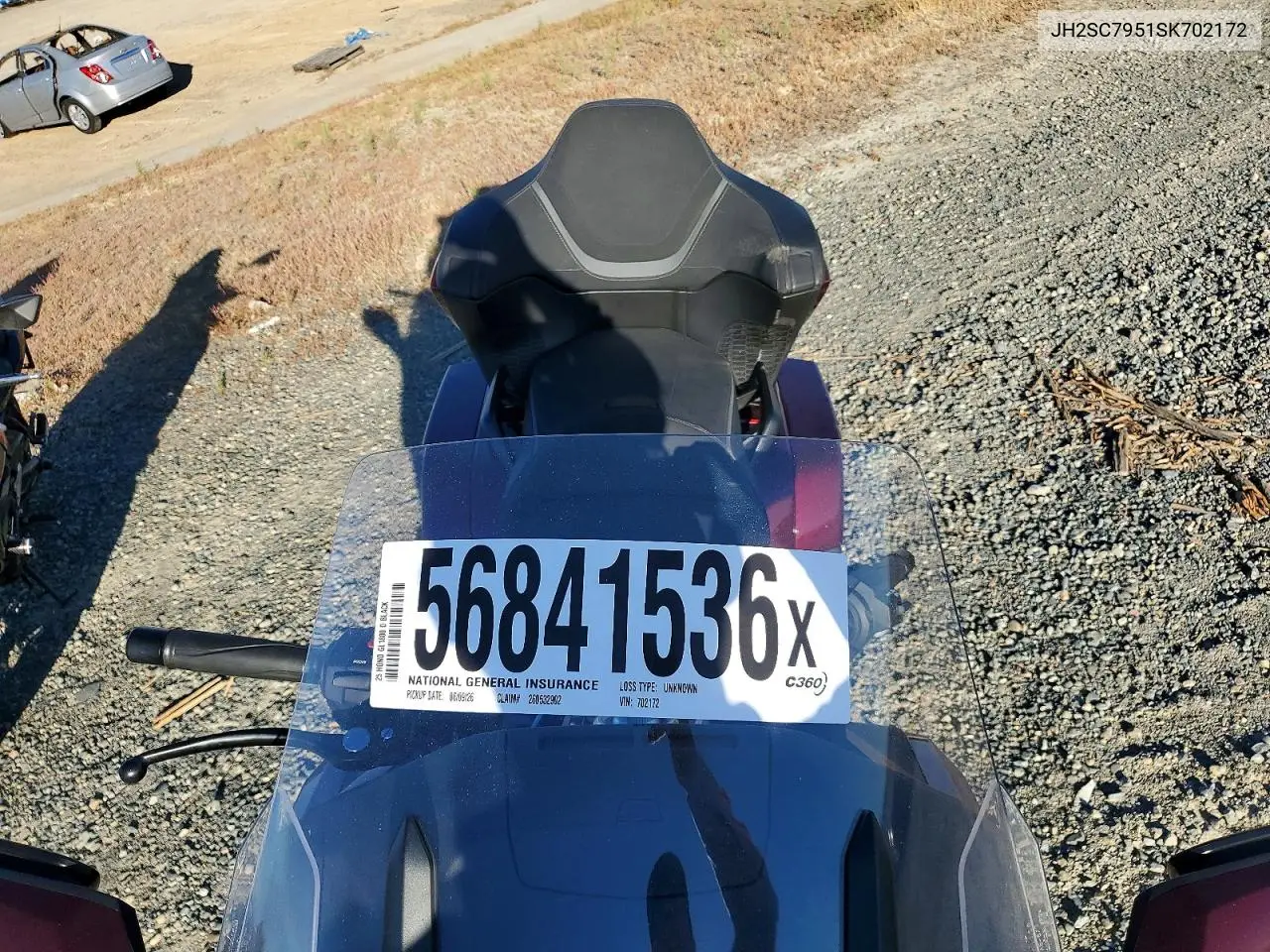 2025 Honda Gl1800 D VIN: JH2SC7951SK702172 Lot: 56841536