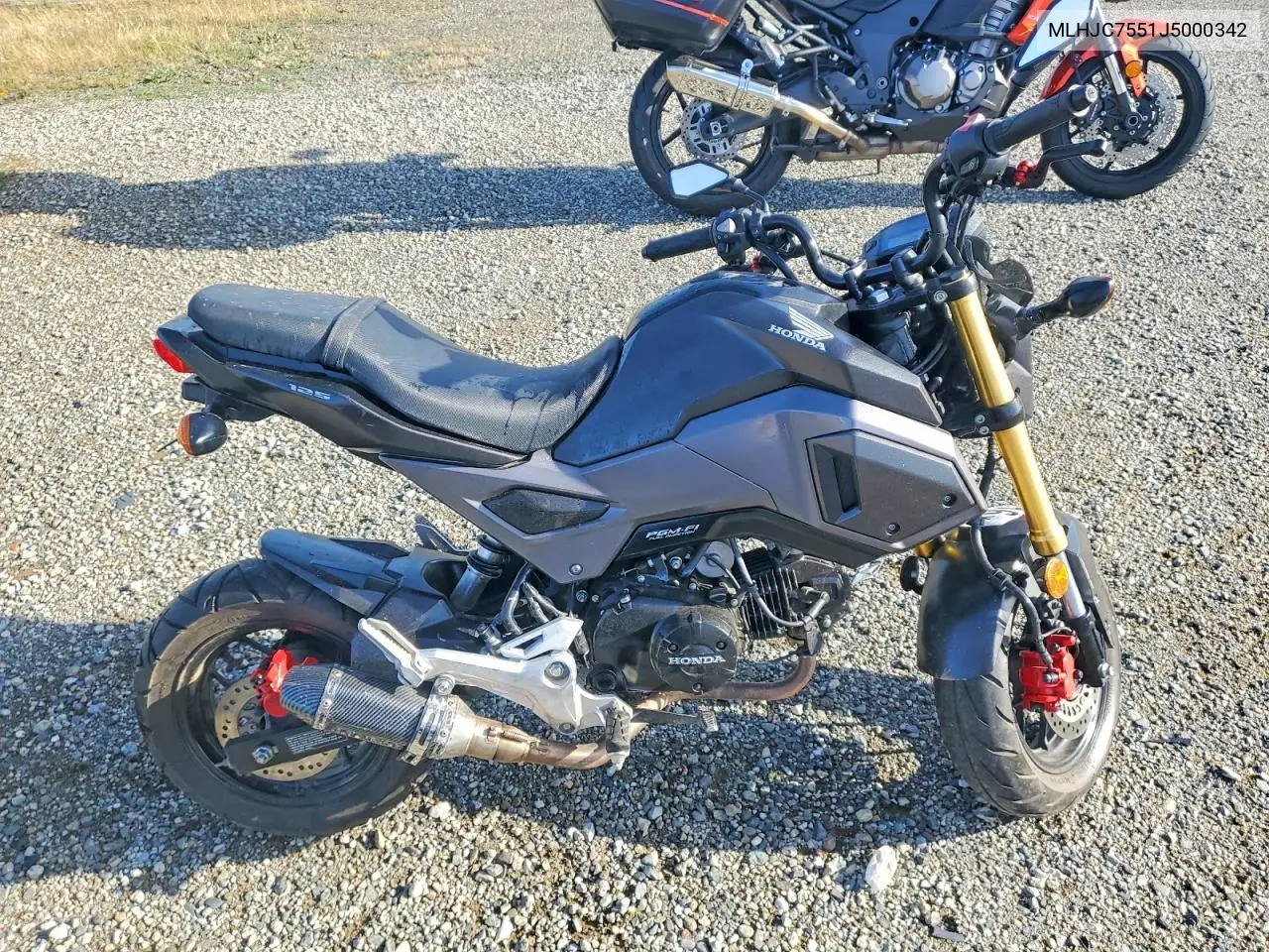 2018 Honda Grom 125 VIN: MLHJC7551J5000342 Lot: 50954316