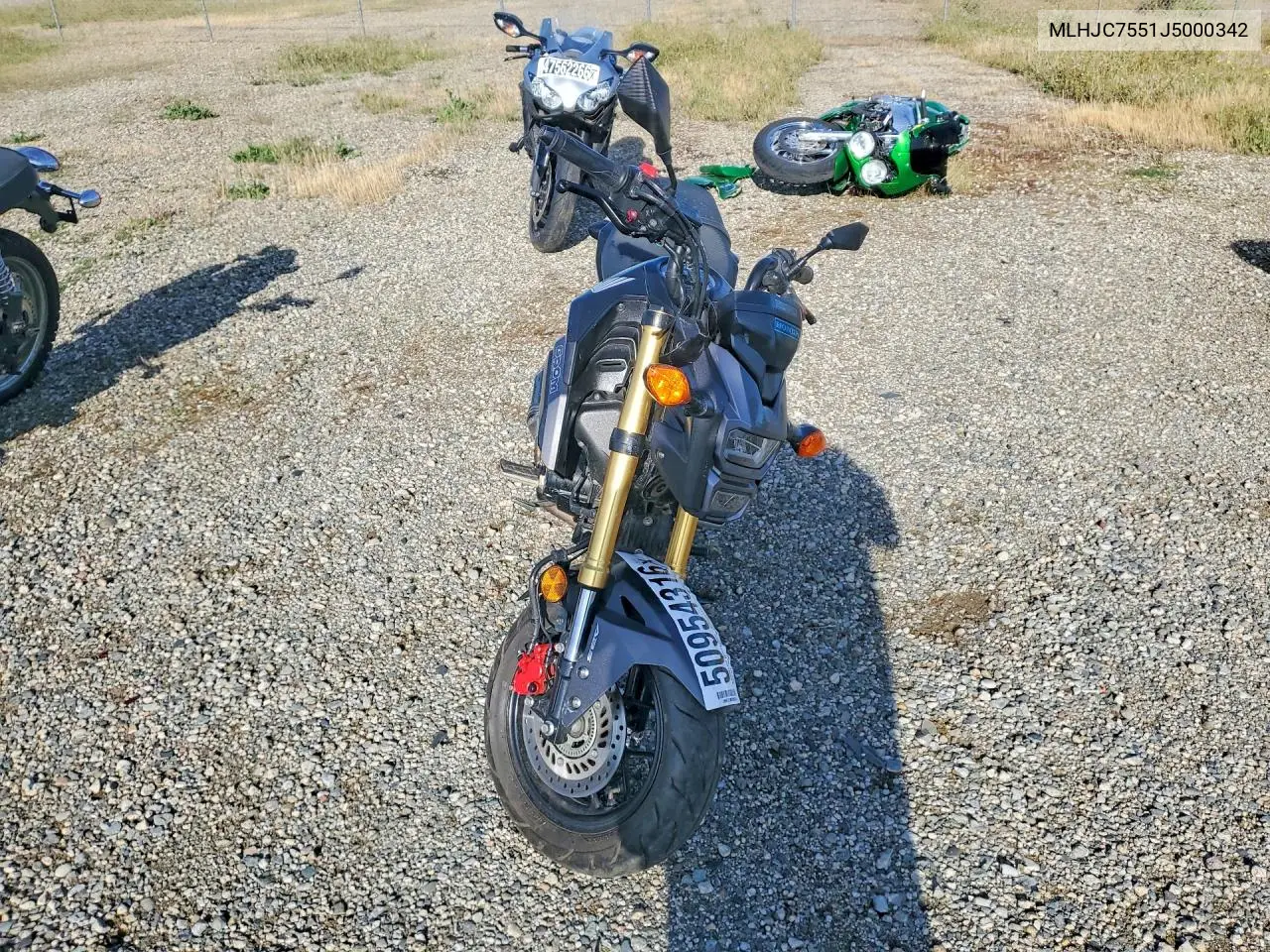 2018 Honda Grom 125 VIN: MLHJC7551J5000342 Lot: 50954316