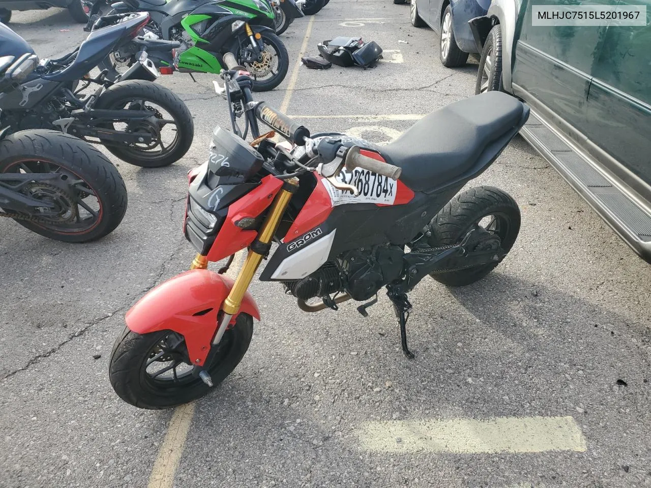 2020 Honda Grom 125 VIN: MLHJC7515L5201967 Lot: 37368784