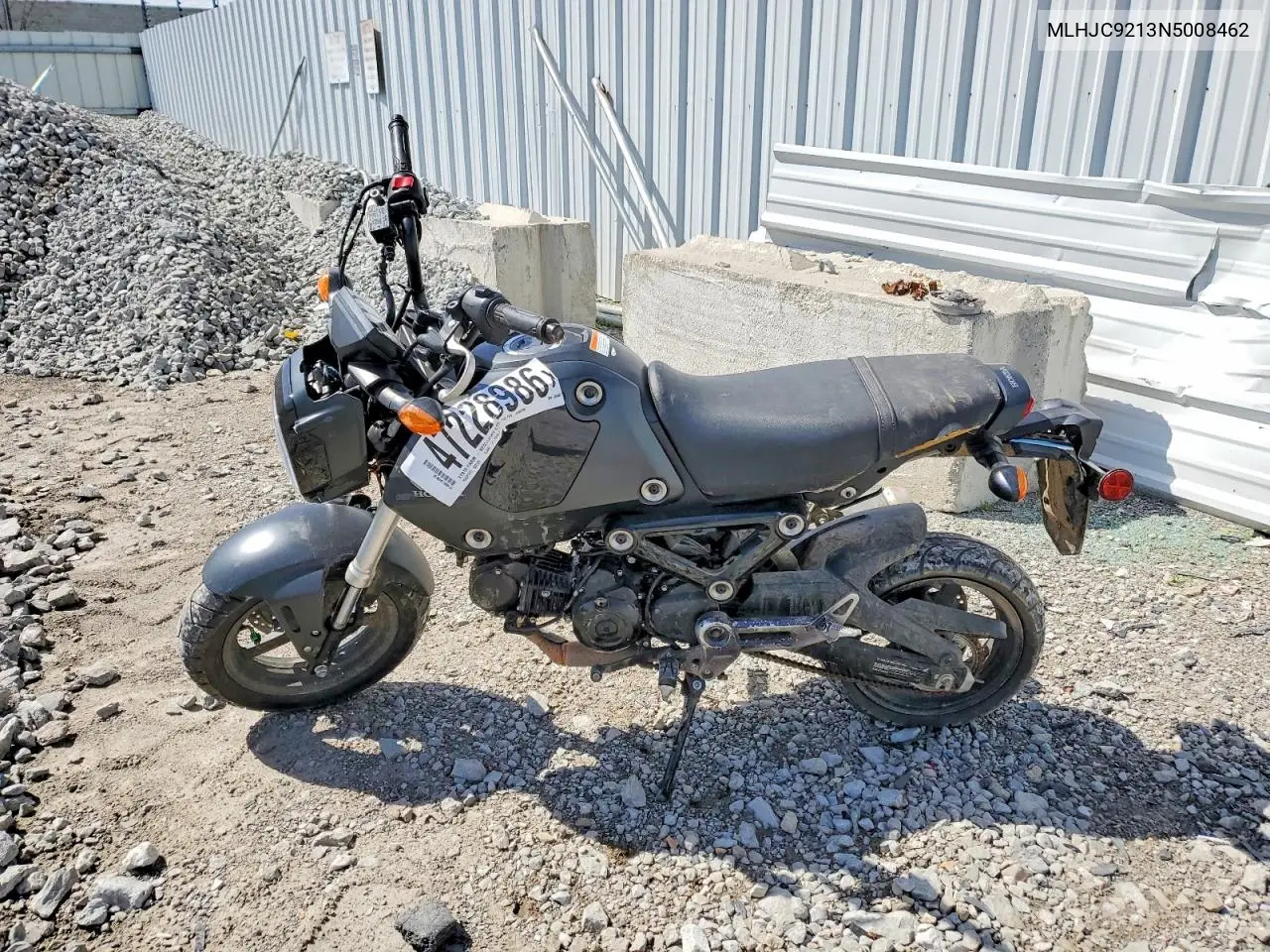 2022 Honda Grom 125 VIN: MLHJC9213N5008462 Lot: 47228986