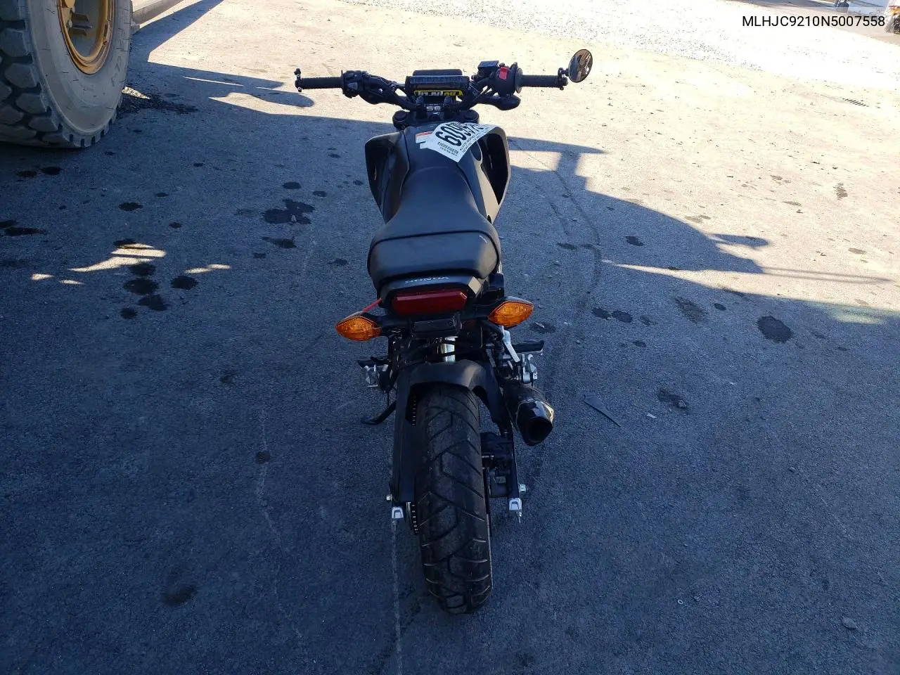 2022 Honda Grom 125 VIN: MLHJC9210N5007558 Lot: 60991996