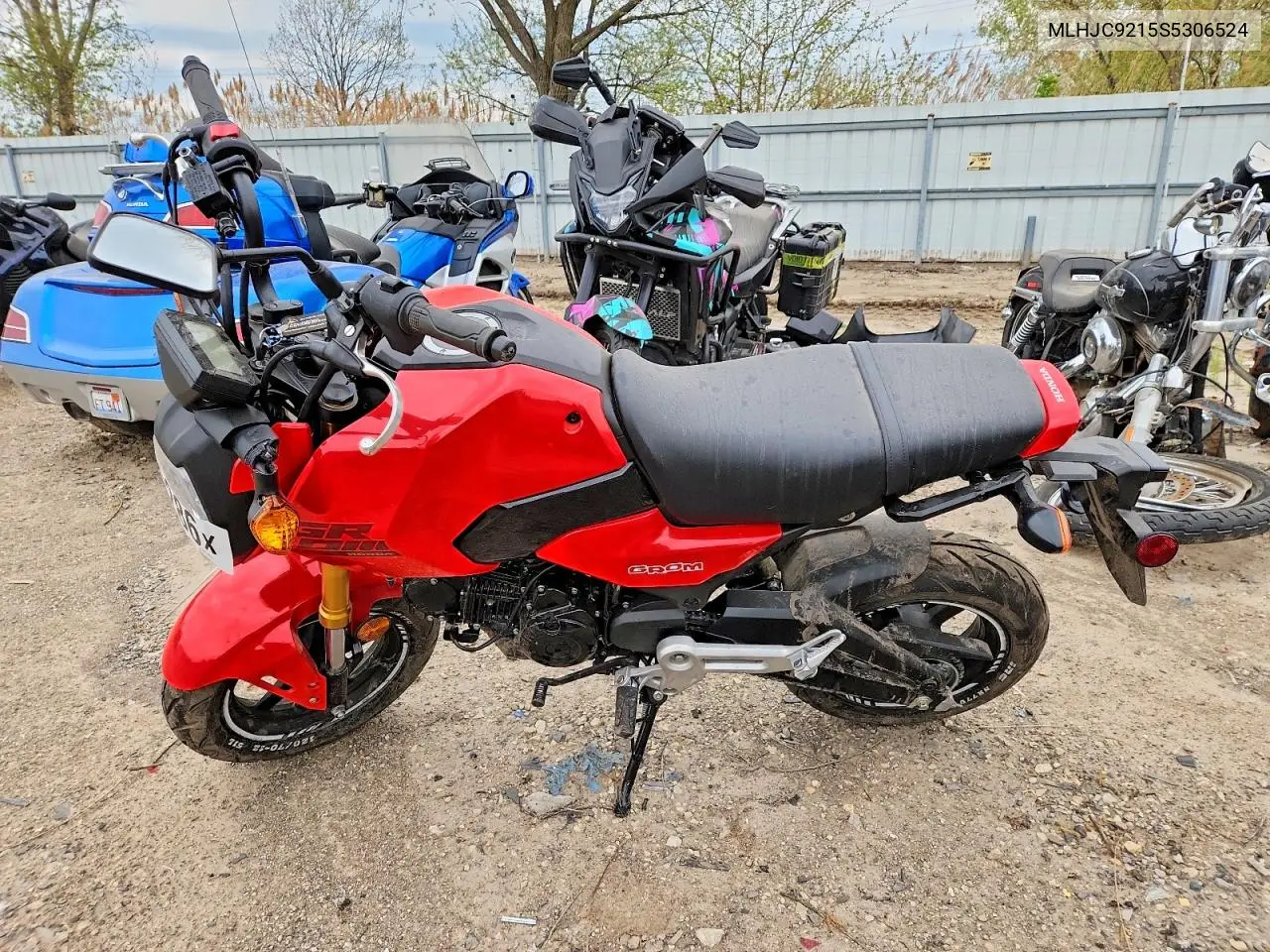 2025 Honda Grom 125 VIN: MLHJC9215S5306524 Lot: 51179286
