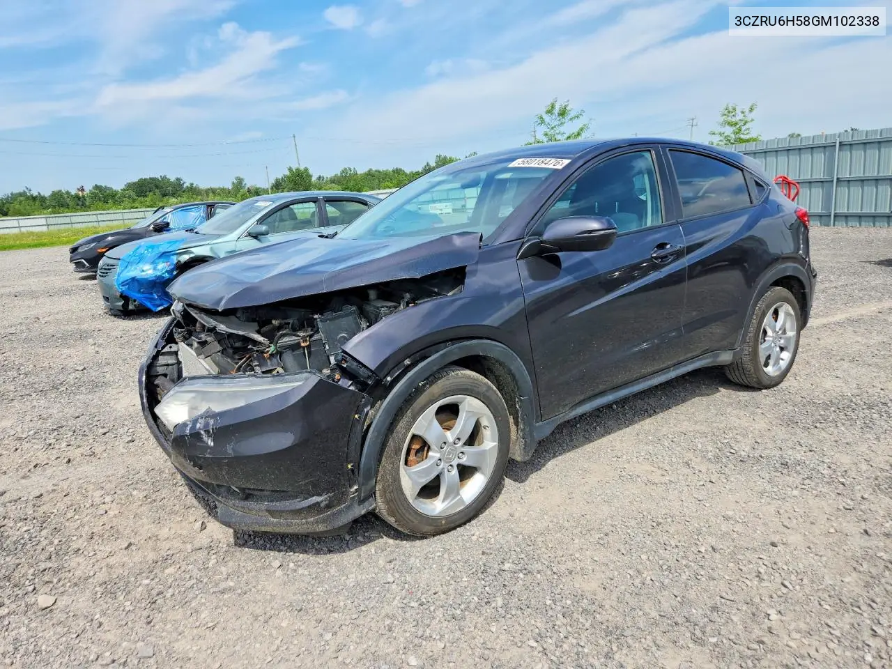 2016 Honda Hr-V Ex VIN: 3CZRU6H58GM102338 Lot: 58018476