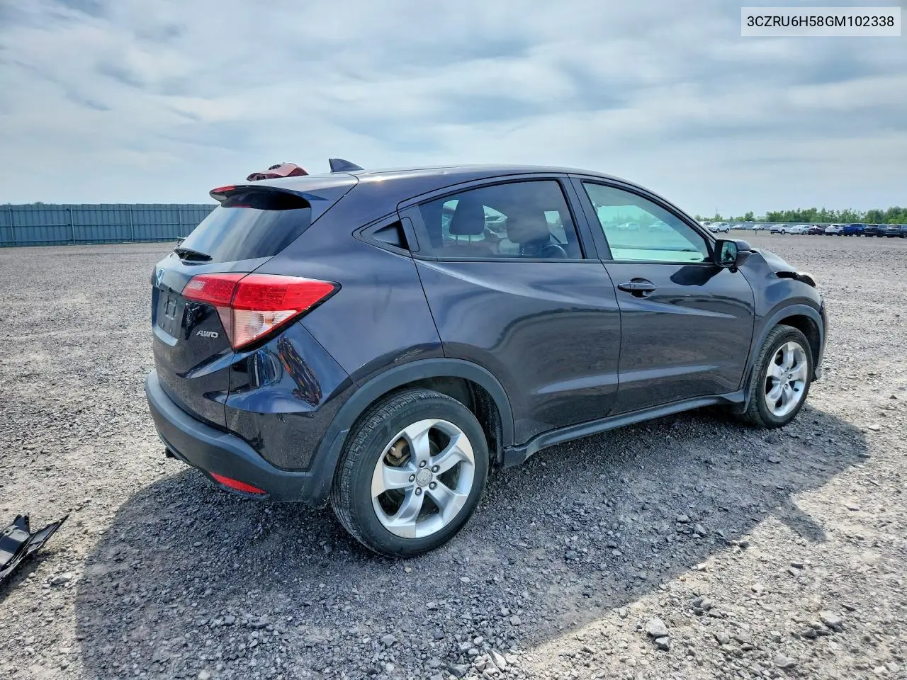 2016 Honda Hr-V Ex VIN: 3CZRU6H58GM102338 Lot: 58018476