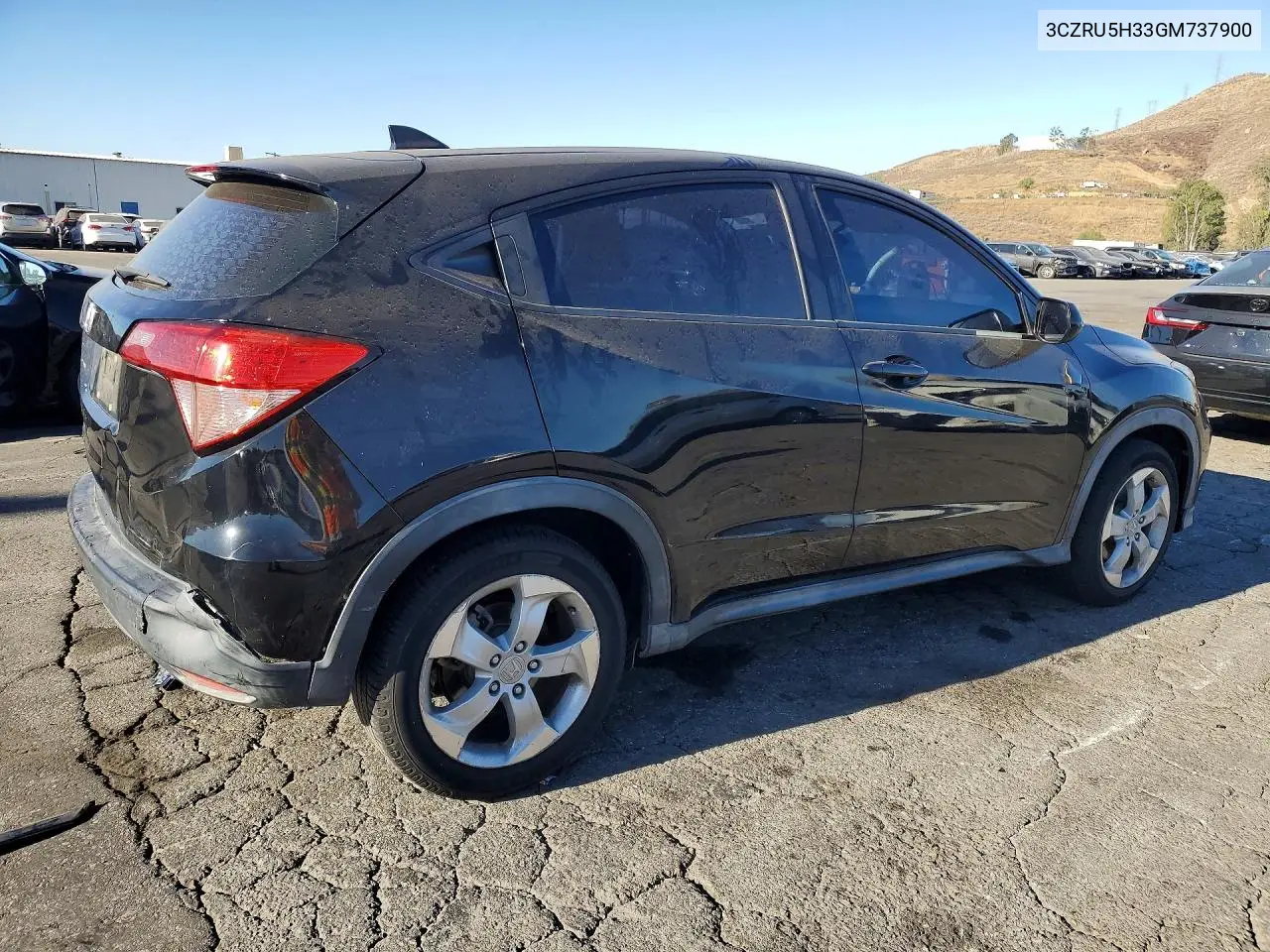 2016 Honda Hr-V Lx VIN: 3CZRU5H33GM737900 Lot: 59400656