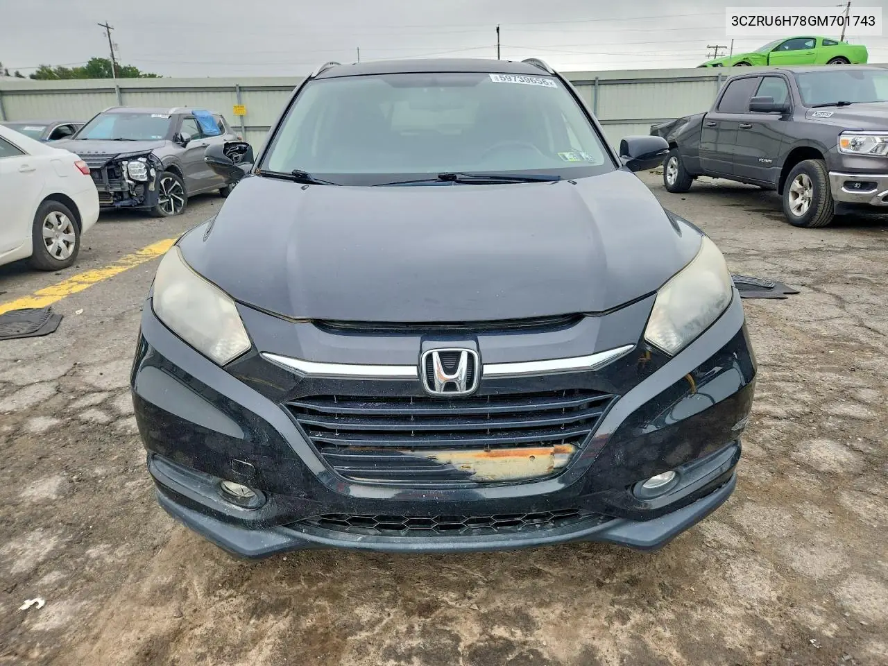 2016 Honda Hr-V Exl VIN: 3CZRU6H78GM701743 Lot: 59739656