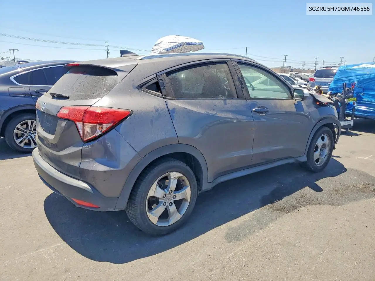 2016 Honda Hr-V Exl VIN: 3CZRU5H70GM746556 Lot: 60079226