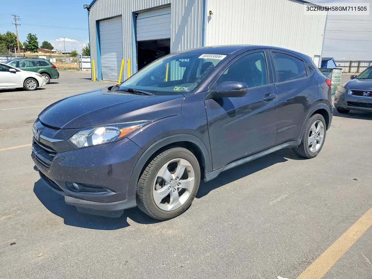 2016 Honda Hr-V Ex VIN: 3CZRU5H58GM711505 Lot: 60083806