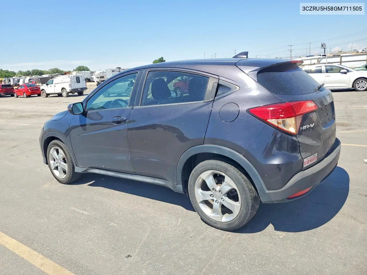 2016 Honda Hr-V Ex VIN: 3CZRU5H58GM711505 Lot: 60083806