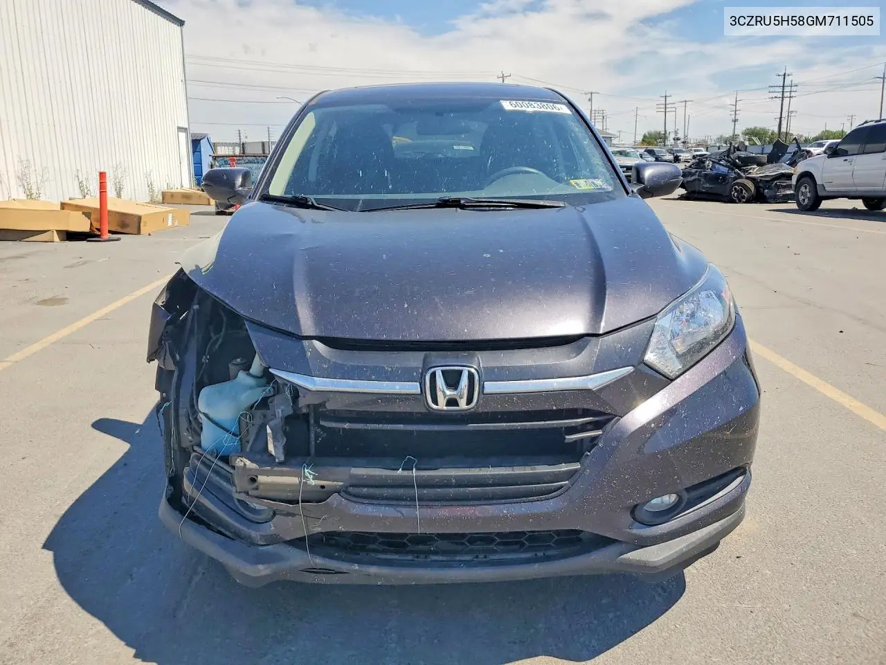 2016 Honda Hr-V Ex VIN: 3CZRU5H58GM711505 Lot: 60083806