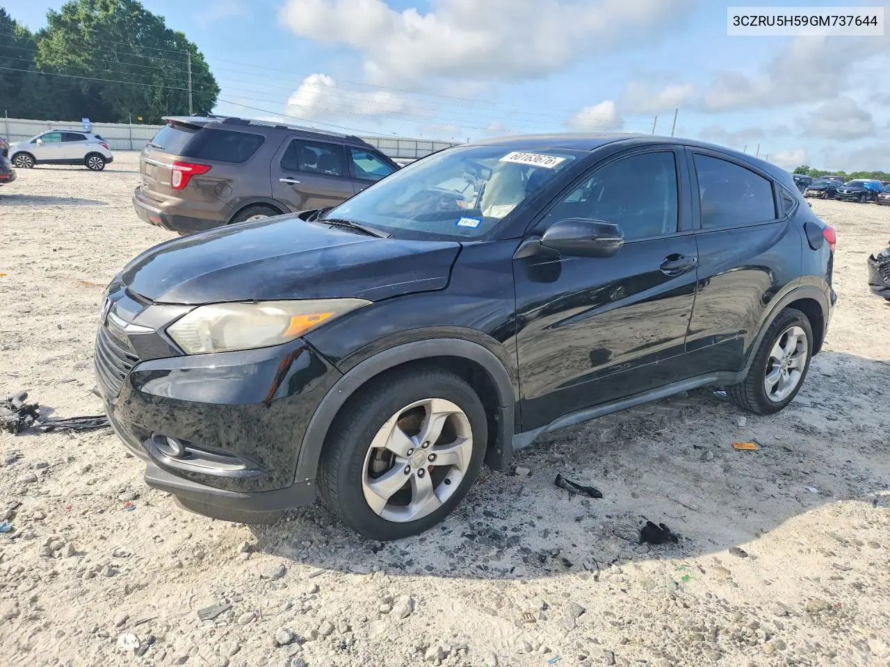 2016 Honda Hr-V Ex VIN: 3CZRU5H59GM737644 Lot: 60163676