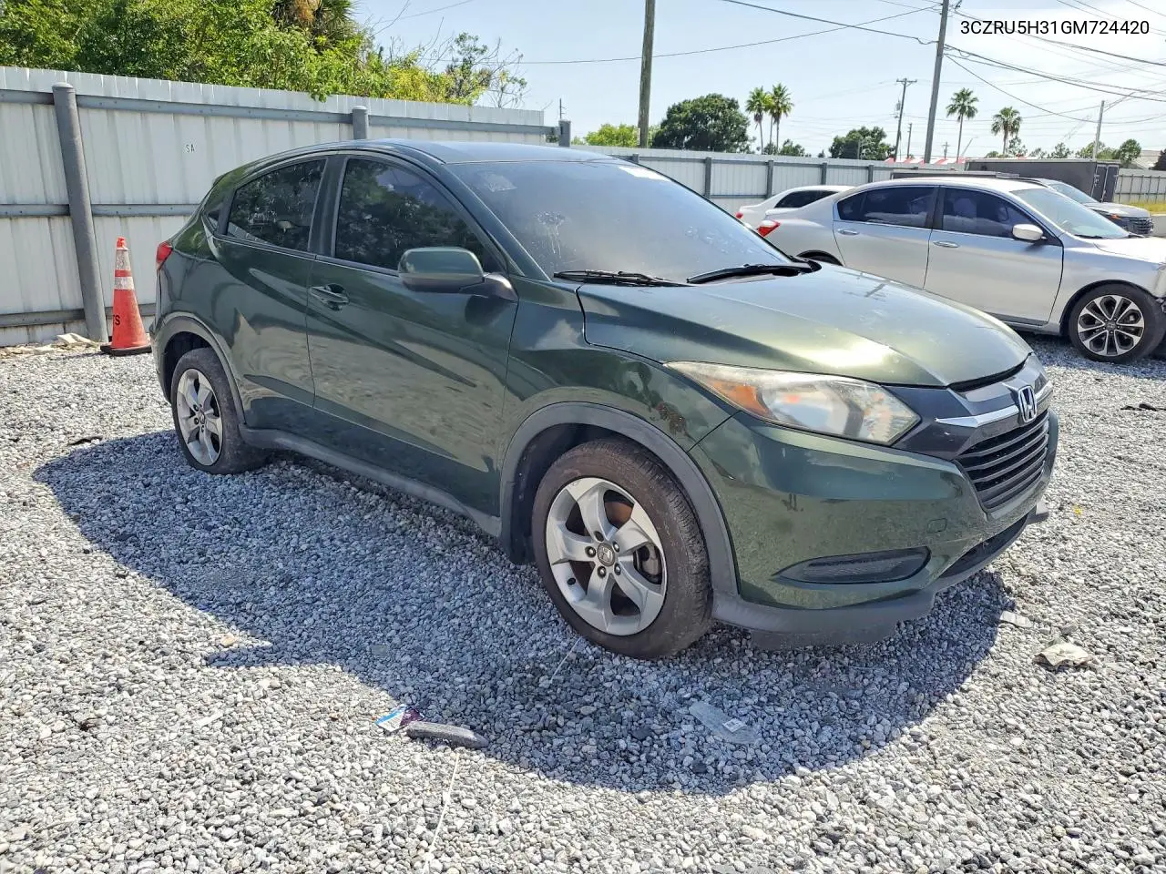 2016 Honda Hr-V Lx VIN: 3CZRU5H31GM724420 Lot: 60591206