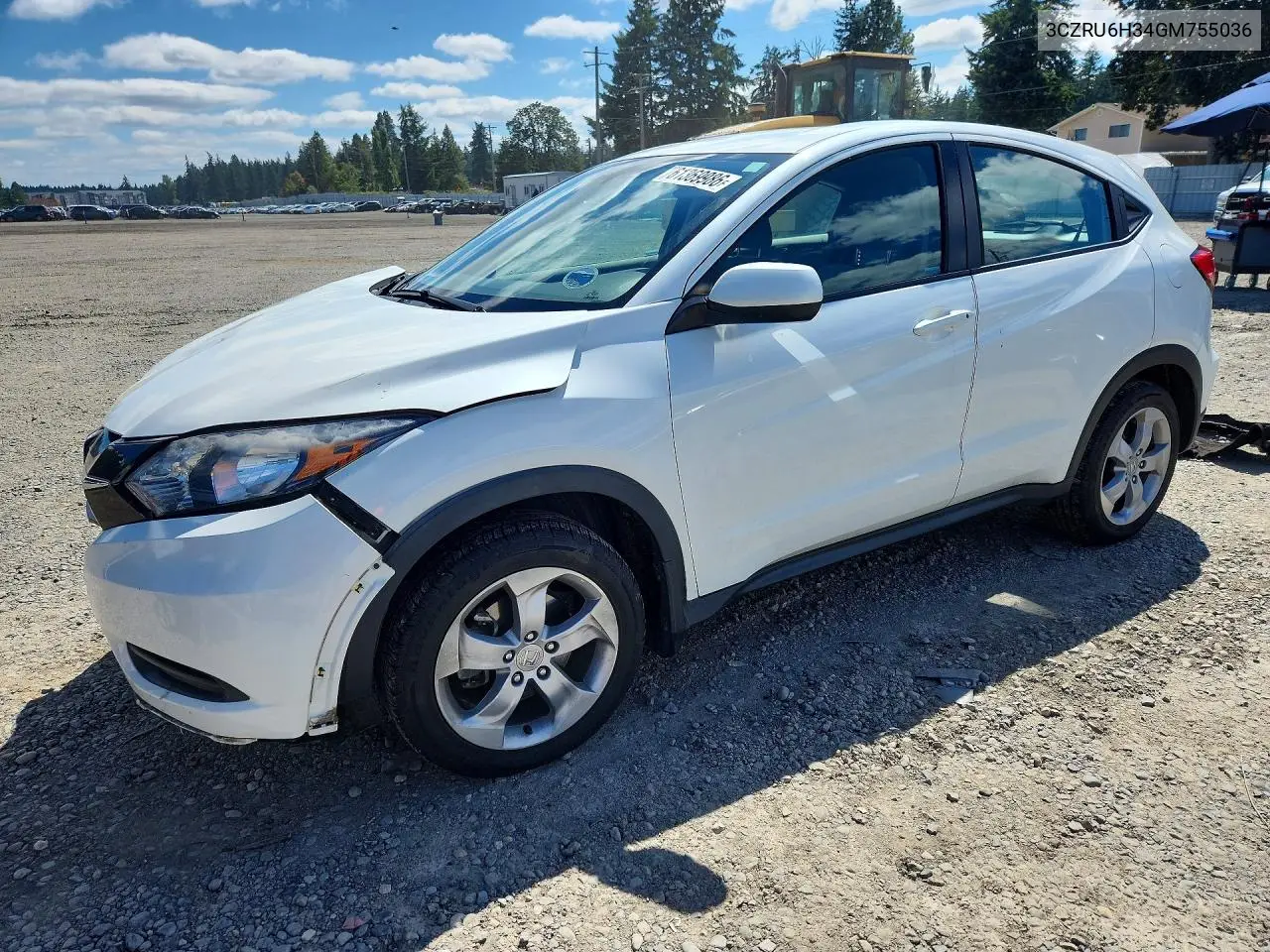 2016 Honda Hr-V Lx VIN: 3CZRU6H34GM755036 Lot: 61369986