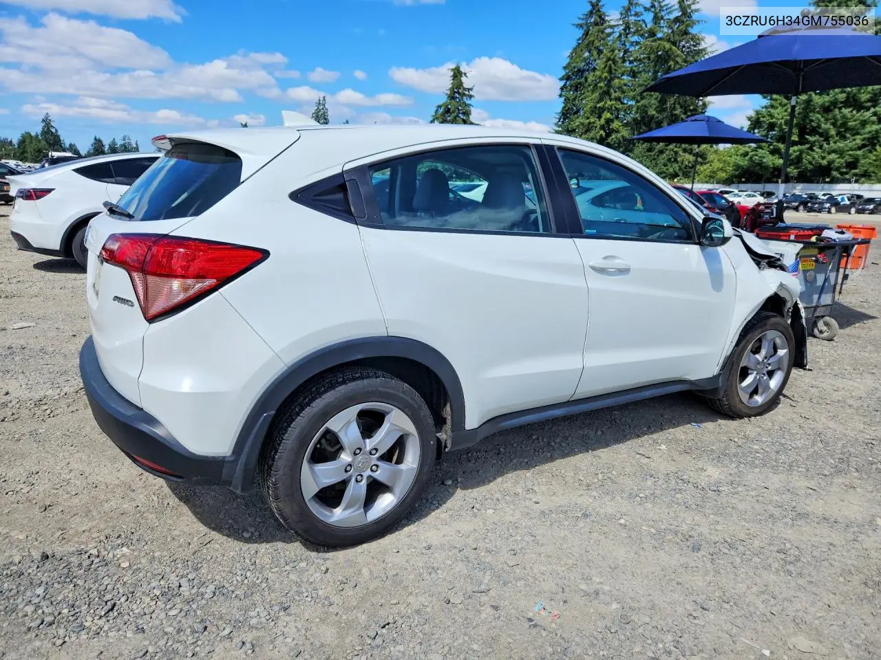 2016 Honda Hr-V Lx VIN: 3CZRU6H34GM755036 Lot: 61369986