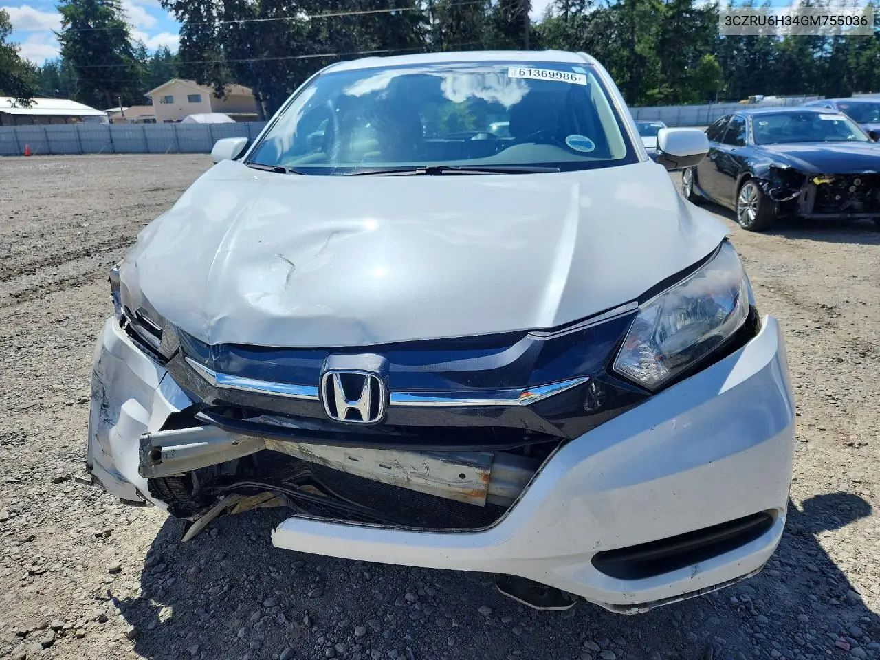 2016 Honda Hr-V Lx VIN: 3CZRU6H34GM755036 Lot: 61369986
