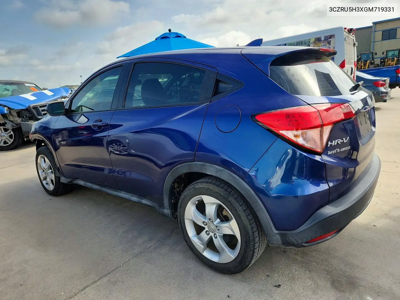 2016 Honda Hr-V Lx VIN: 3CZRU5H3XGM719331 Lot: 61610126