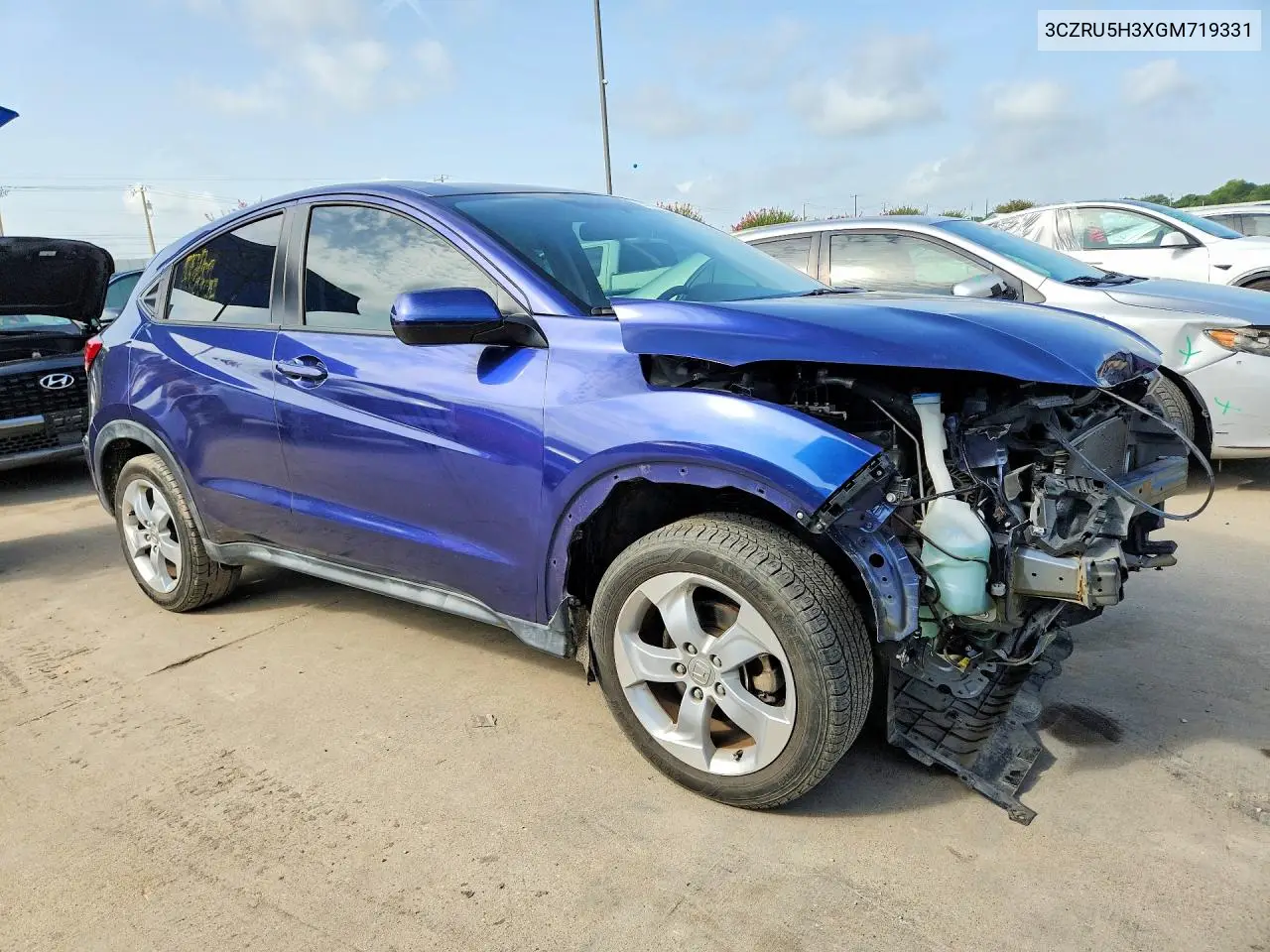 2016 Honda Hr-V Lx VIN: 3CZRU5H3XGM719331 Lot: 61610126