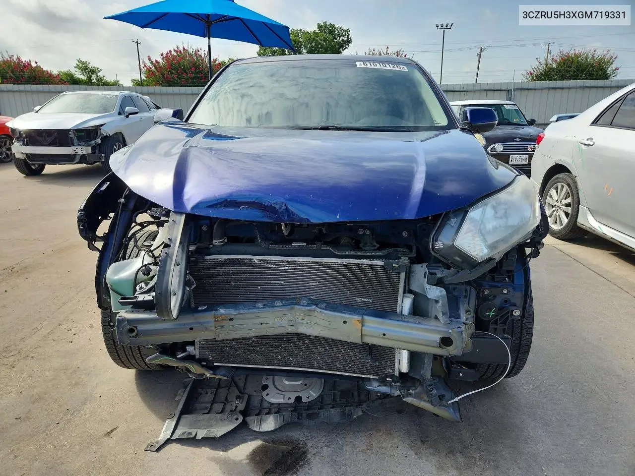 2016 Honda Hr-V Lx VIN: 3CZRU5H3XGM719331 Lot: 61610126