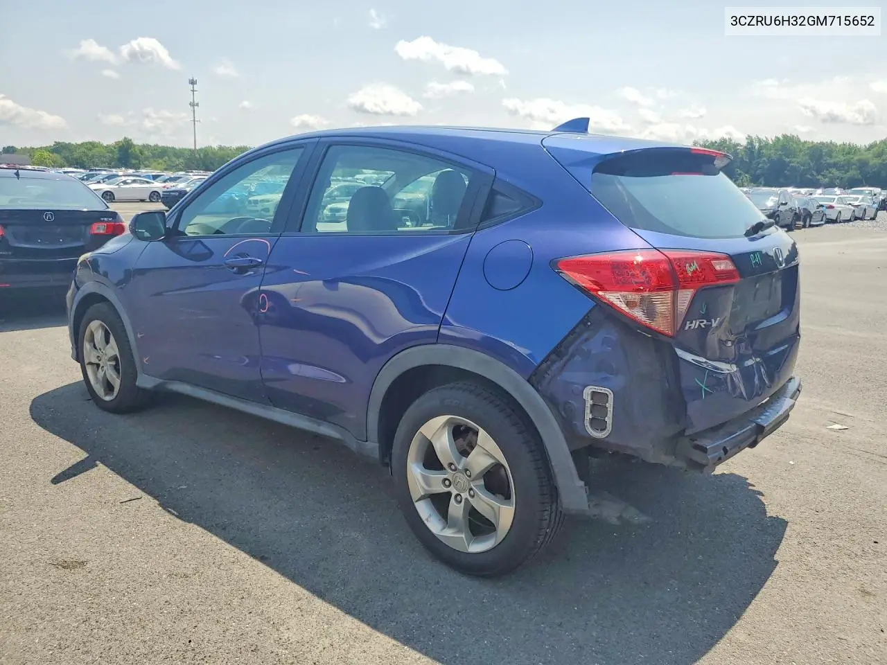 2016 Honda Hr-V Lx VIN: 3CZRU6H32GM715652 Lot: 61719526