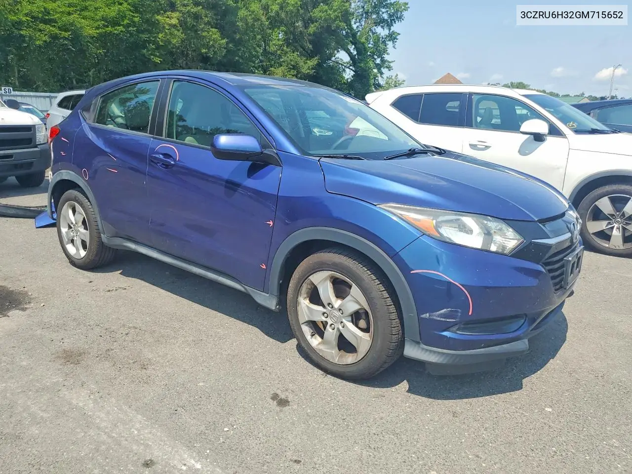 2016 Honda Hr-V Lx VIN: 3CZRU6H32GM715652 Lot: 61719526
