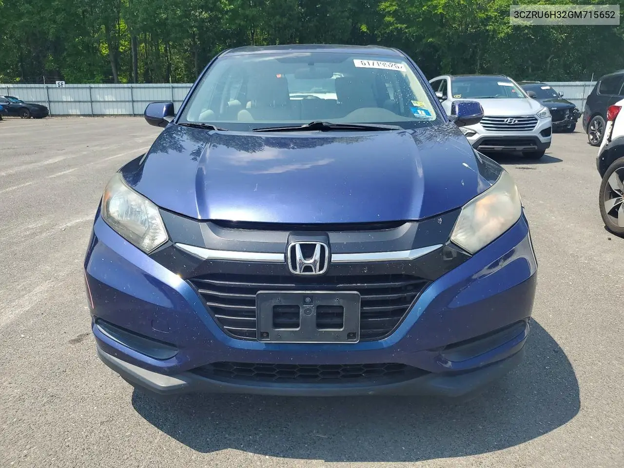 2016 Honda Hr-V Lx VIN: 3CZRU6H32GM715652 Lot: 61719526