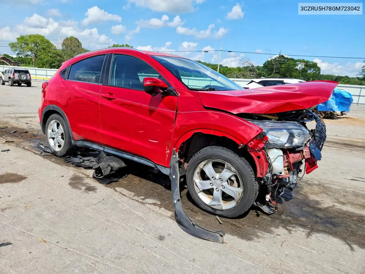 2016 Honda Hr-V Exl VIN: 3CZRU5H78GM723042 Lot: 61977966