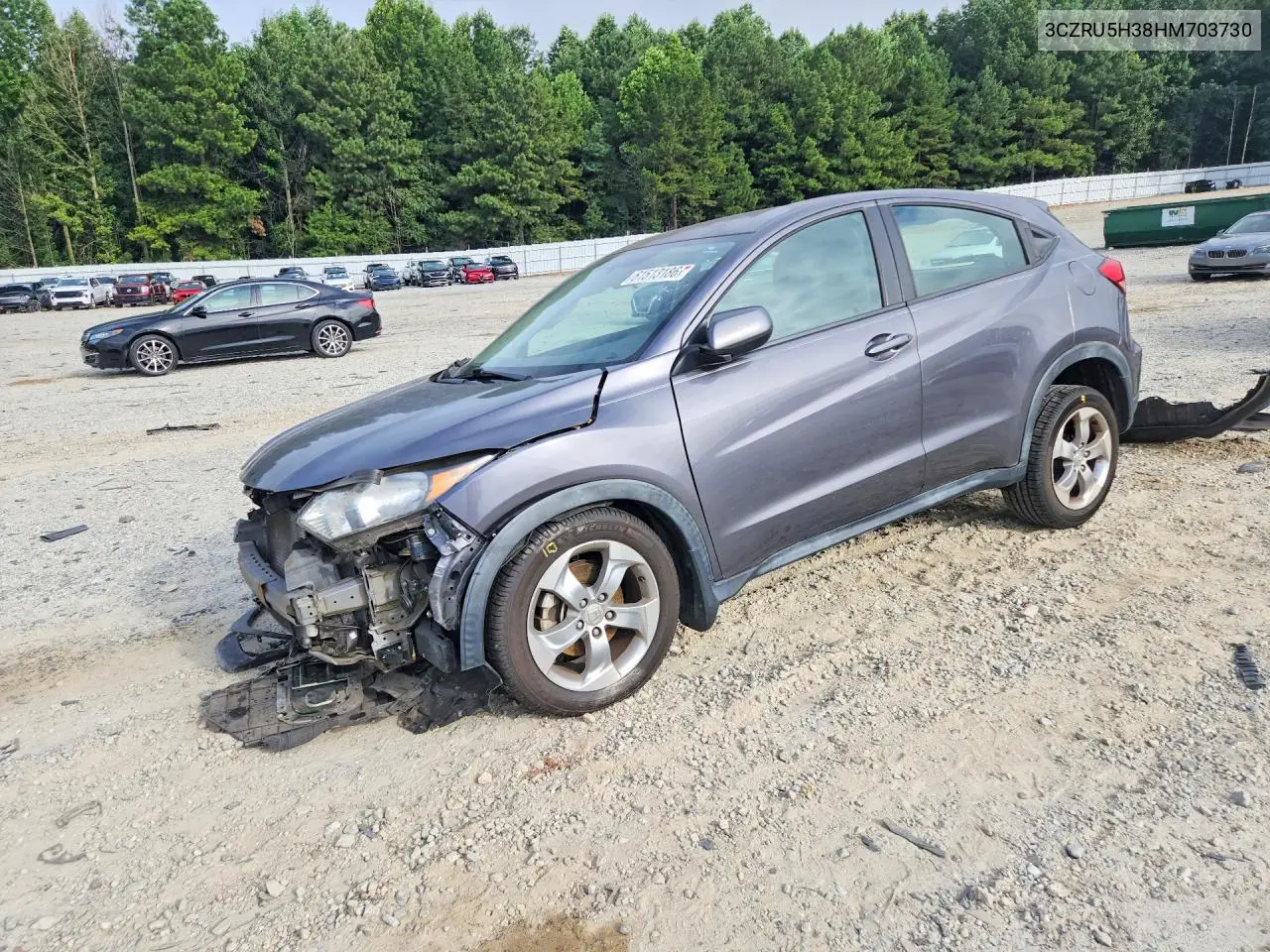 2017 Honda Hr-V Lx VIN: 3CZRU5H38HM703730 Lot: 61513186