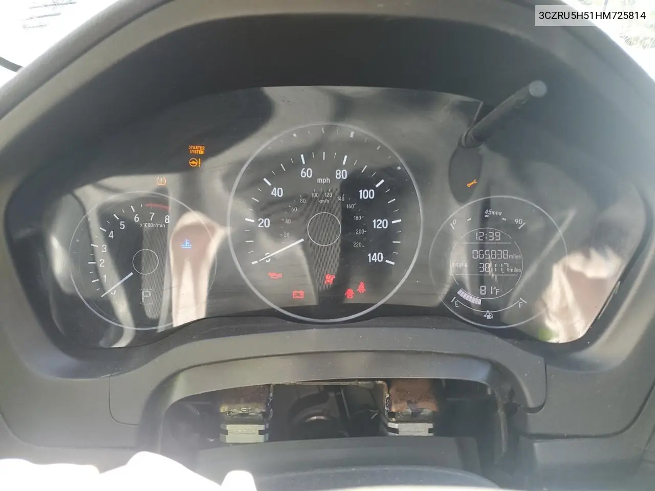 3CZRU5H51HM725814 2017 Honda Hr-V Ex