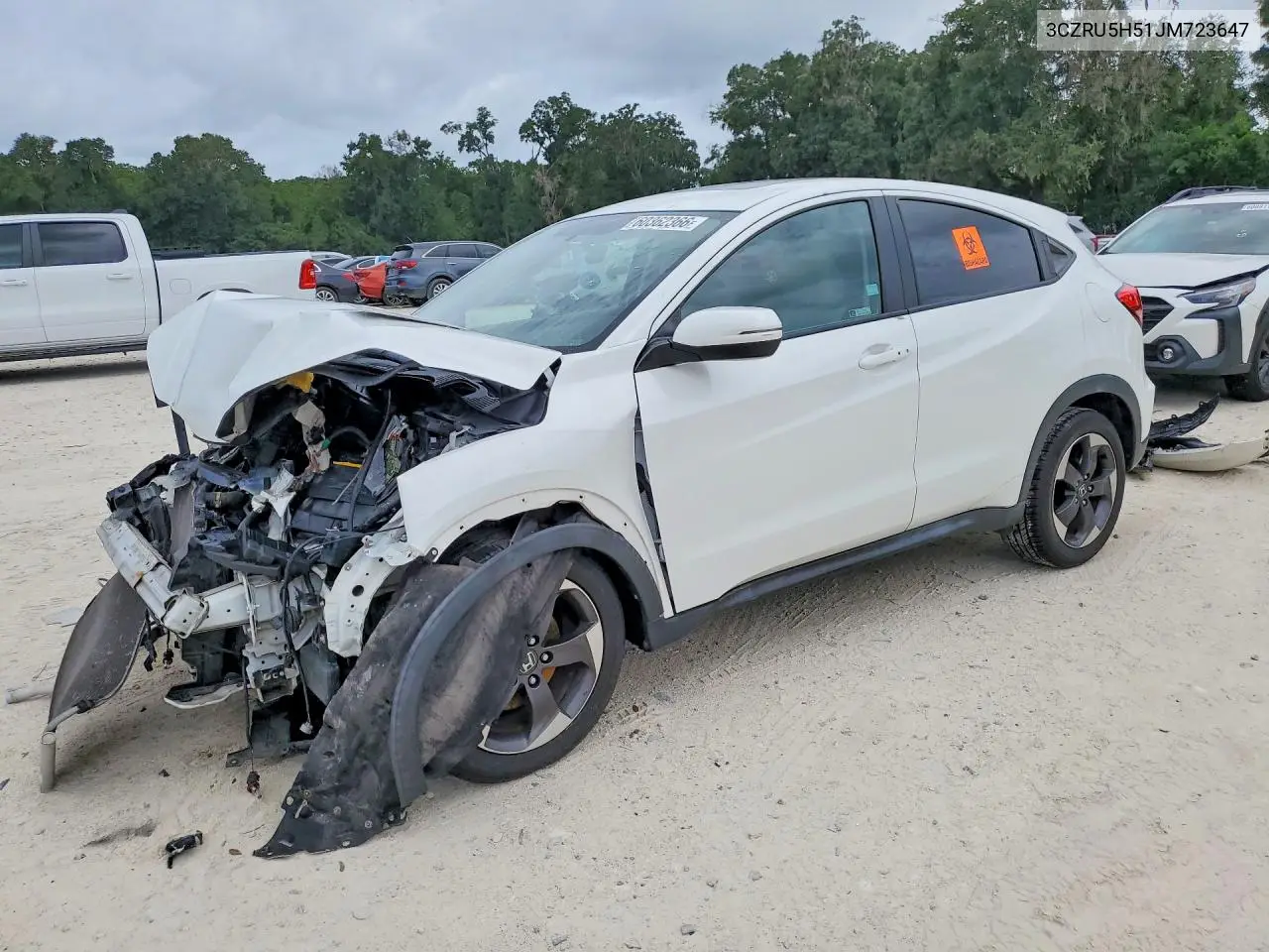 2018 Honda Hr-V Ex VIN: 3CZRU5H51JM723647 Lot: 60362366