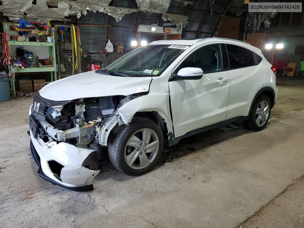 2019 Honda Hr-V Ex VIN: 3CZRU6H58KM742428 Lot: 59150806