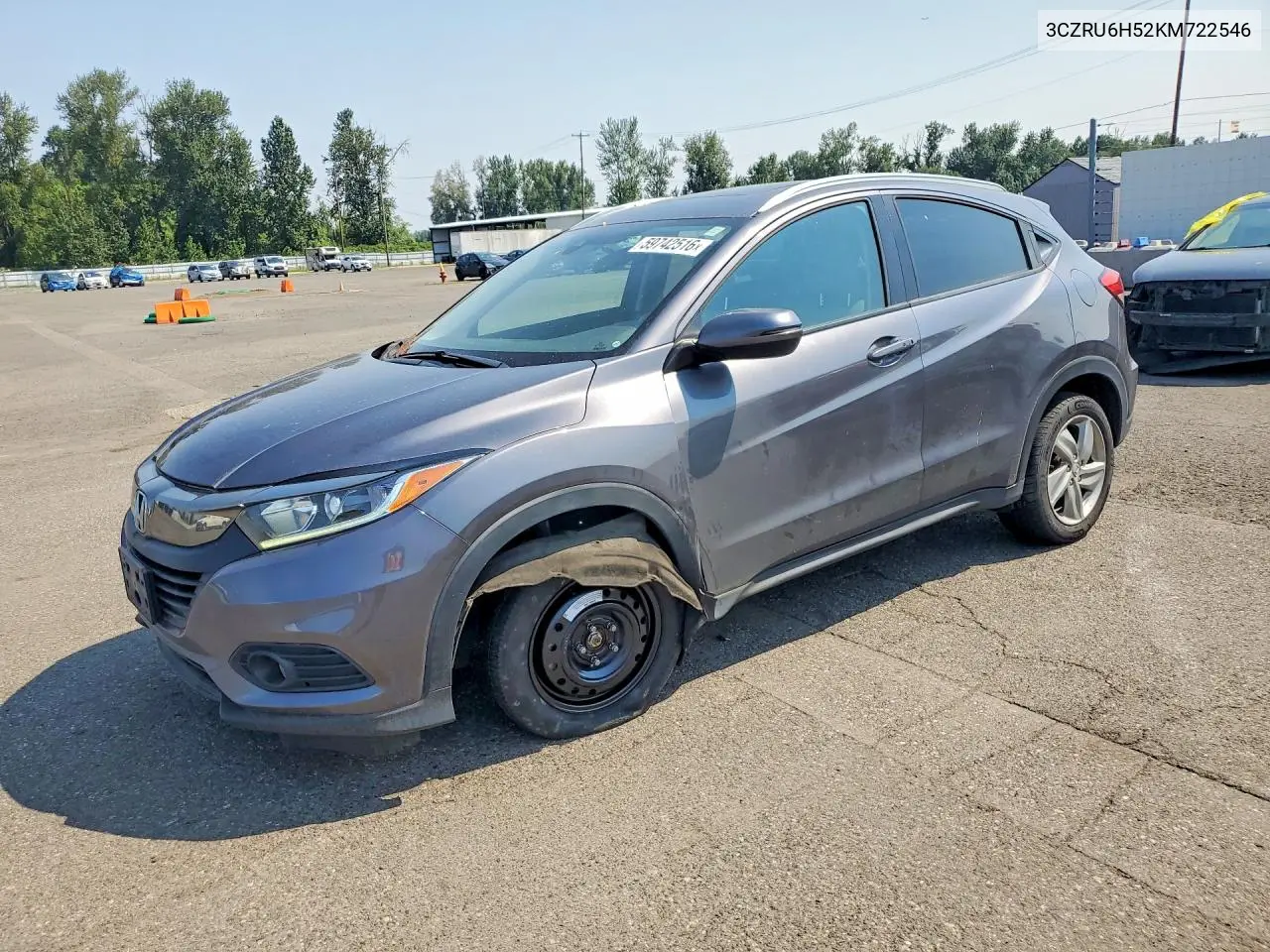 2019 Honda Hr-V Ex VIN: 3CZRU6H52KM722546 Lot: 59742516