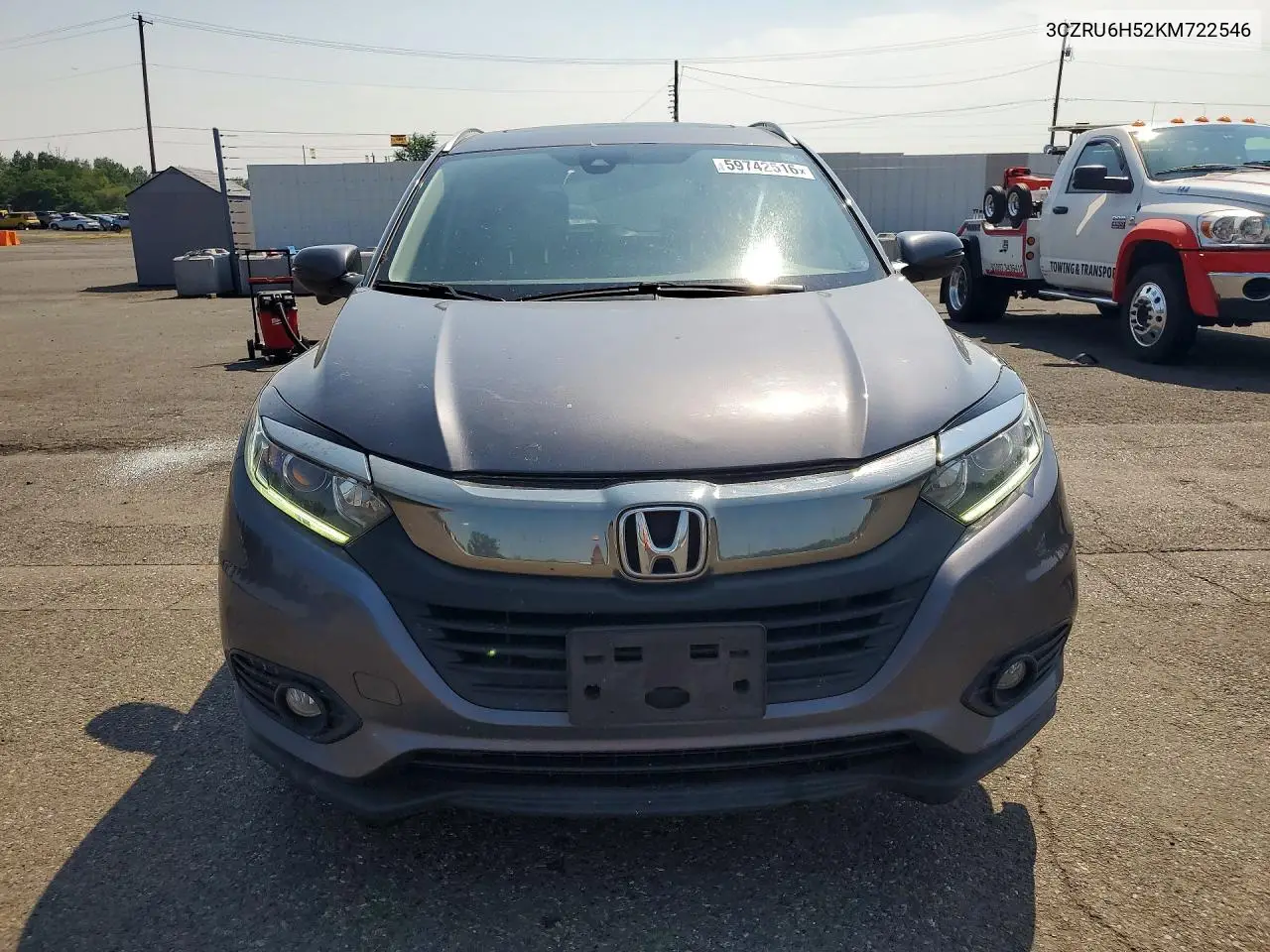 2019 Honda Hr-V Ex VIN: 3CZRU6H52KM722546 Lot: 59742516