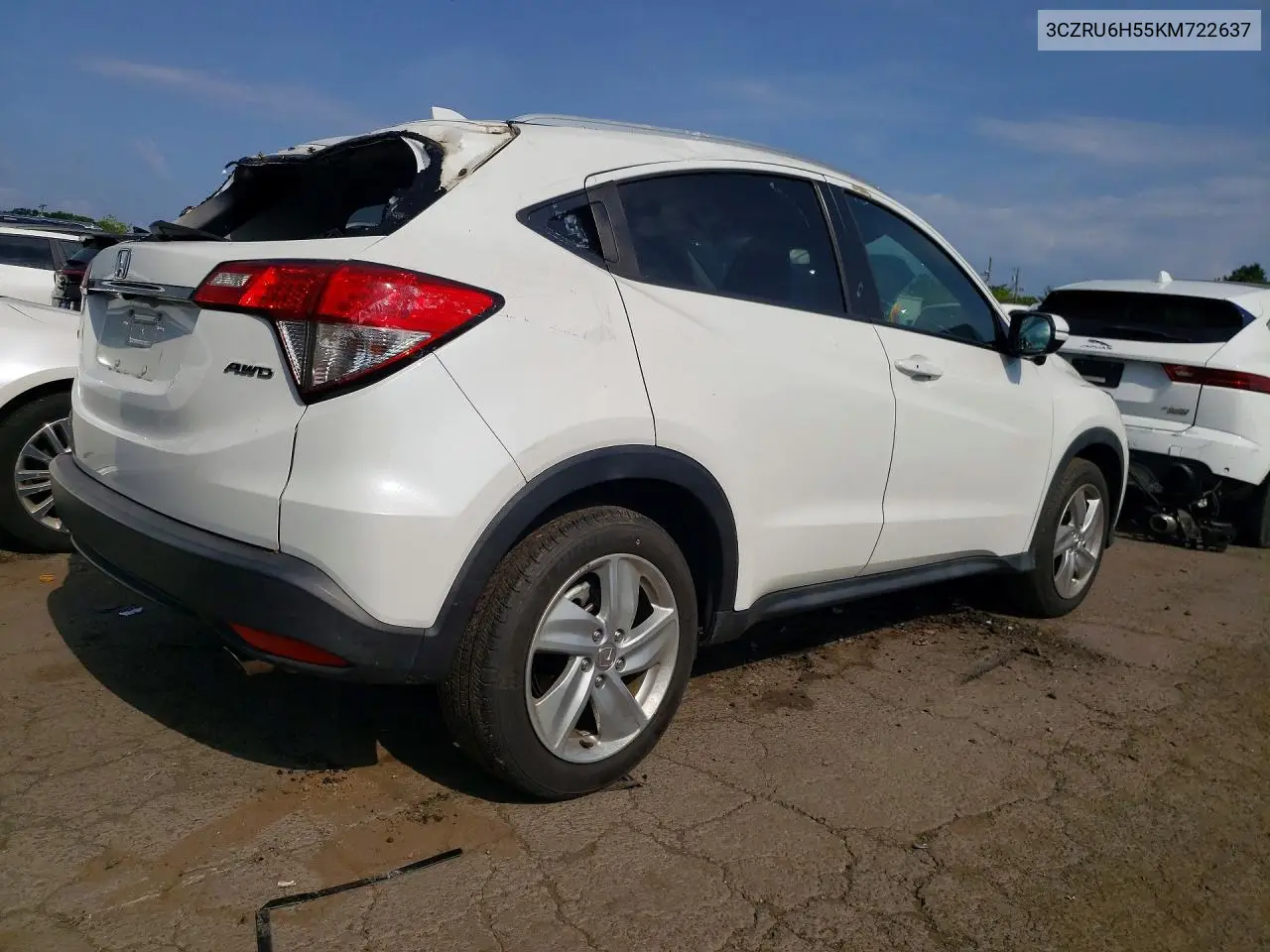 2019 Honda Hr-V Ex VIN: 3CZRU6H55KM722637 Lot: 60358696
