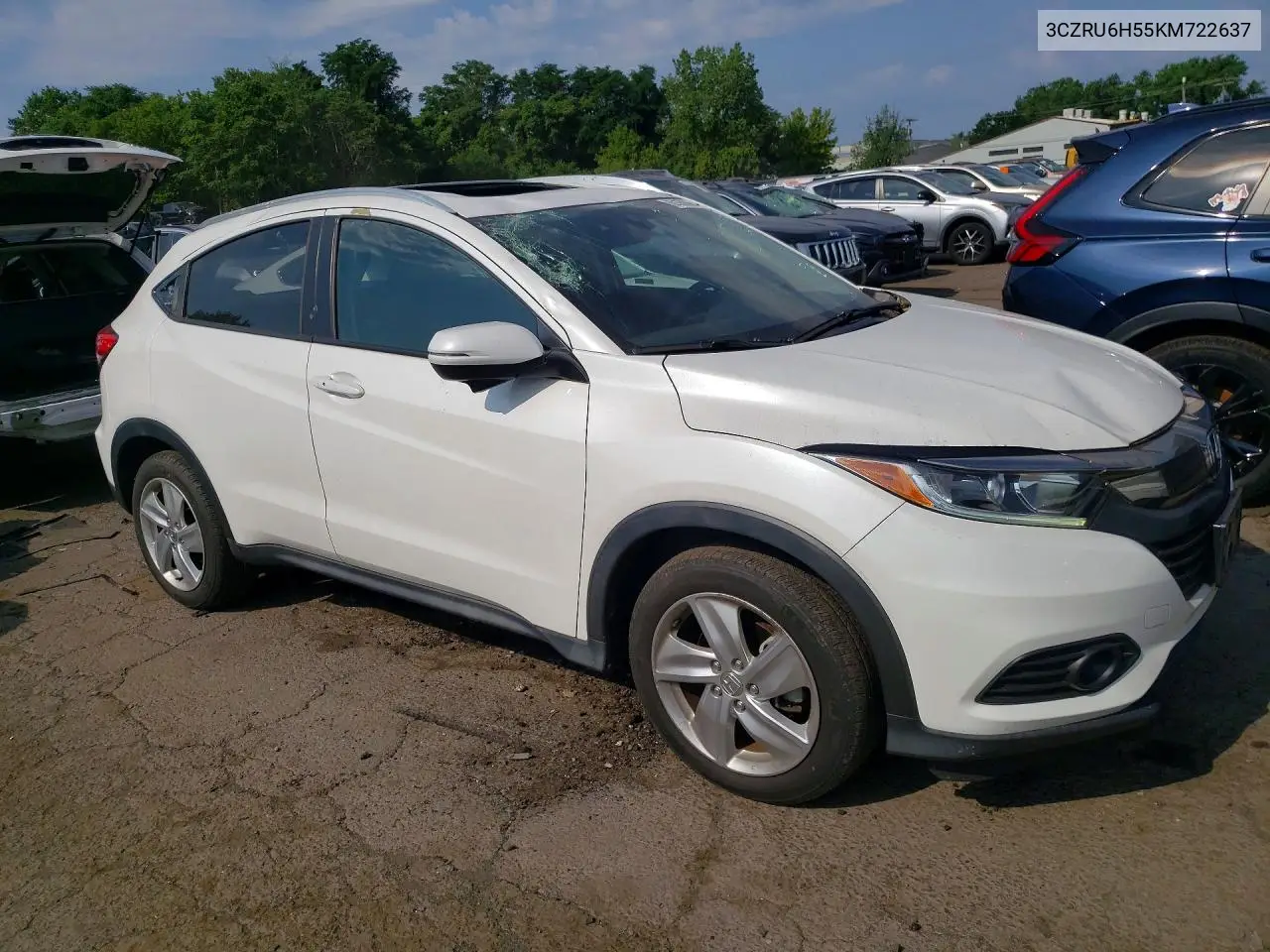 2019 Honda Hr-V Ex VIN: 3CZRU6H55KM722637 Lot: 60358696