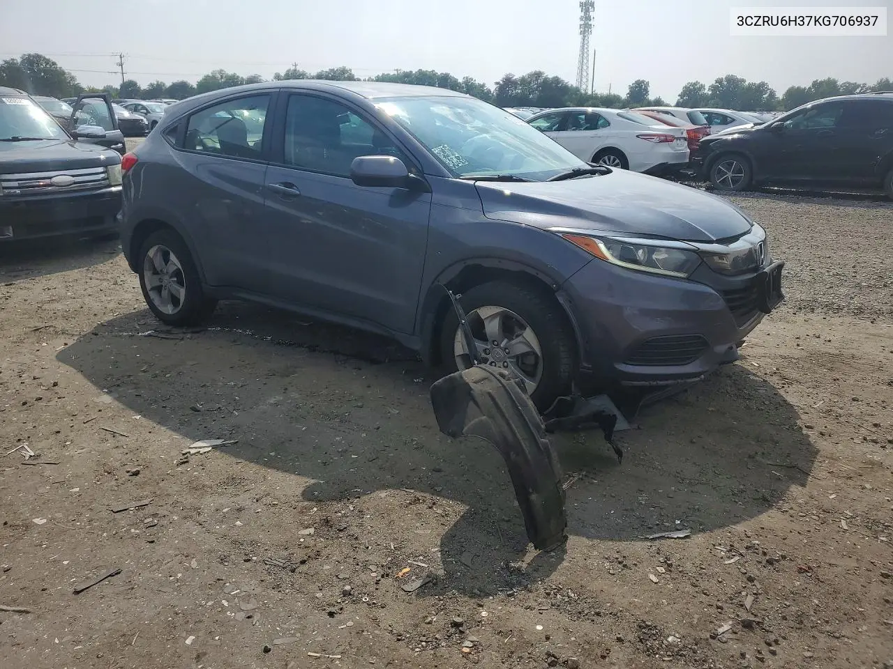 2019 Honda Hr-V Lx VIN: 3CZRU6H37KG706937 Lot: 62014236