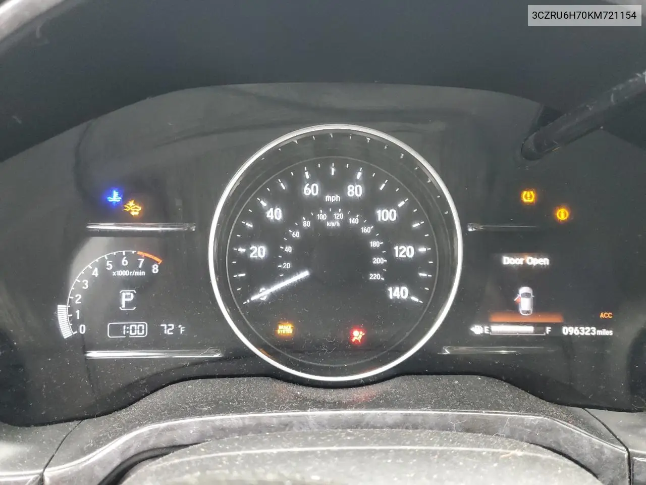 3CZRU6H70KM721154 2019 Honda Hr-V Exl